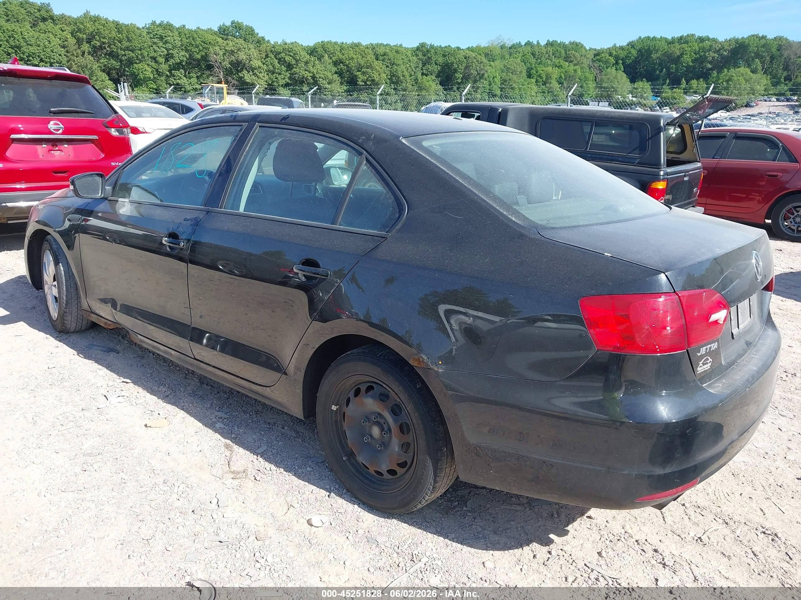 2011 Volkswagen Jetta 2.5l Se Black vin: 3VWDX7AJ4BM072698