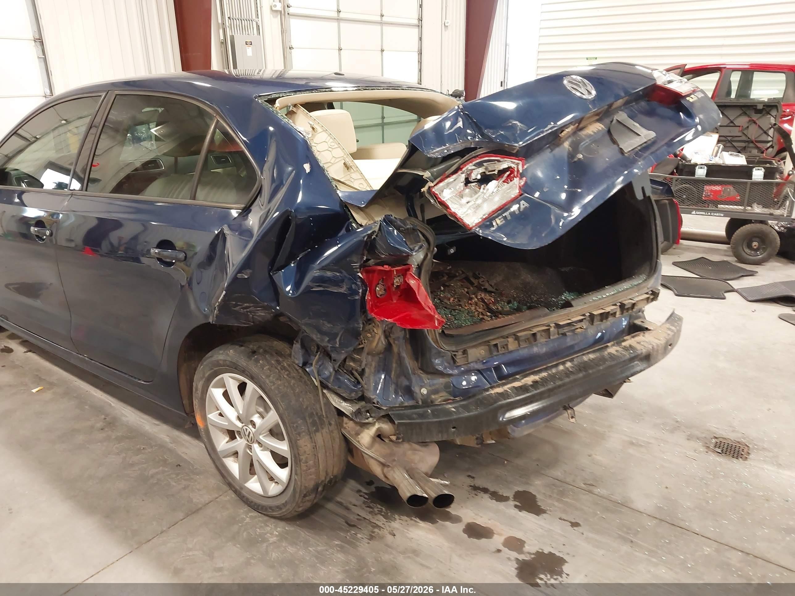 2011 Volkswagen Jetta 2.5l Se Blue vin: 3VWDX7AJ4BM339323