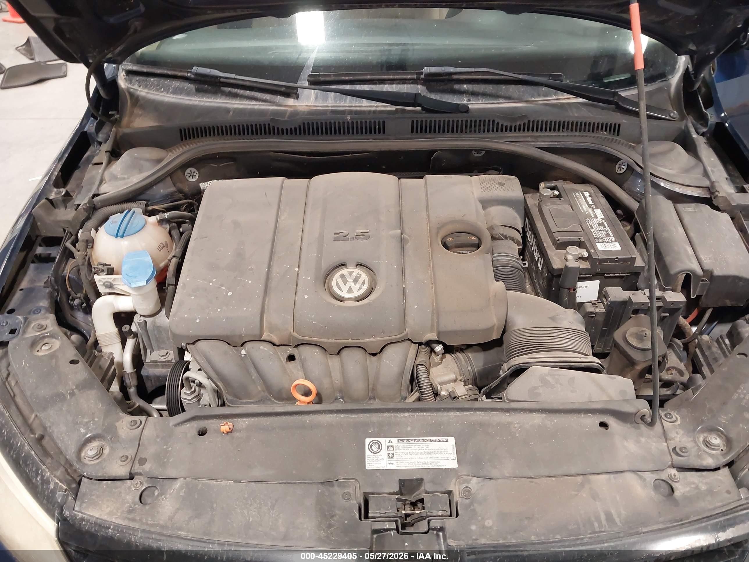 2011 Volkswagen Jetta 2.5l Se Blue vin: 3VWDX7AJ4BM339323