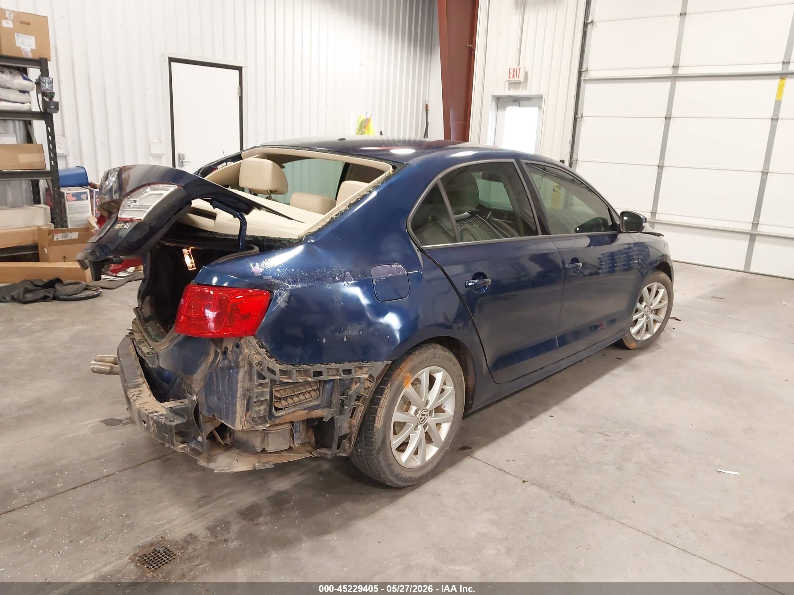 2011 Volkswagen Jetta 2.5l Se Blue vin: 3VWDX7AJ4BM339323