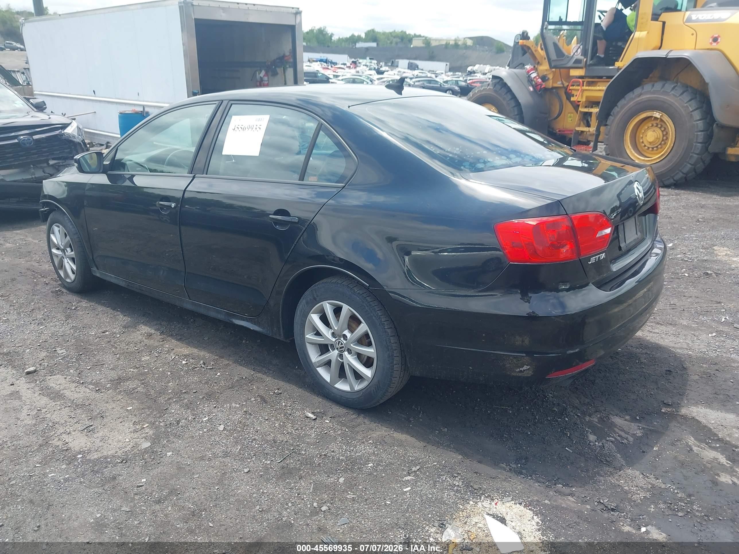 2011 Volkswagen Jetta 2.5l Se Black vin: 3VWDX7AJ4BM365159