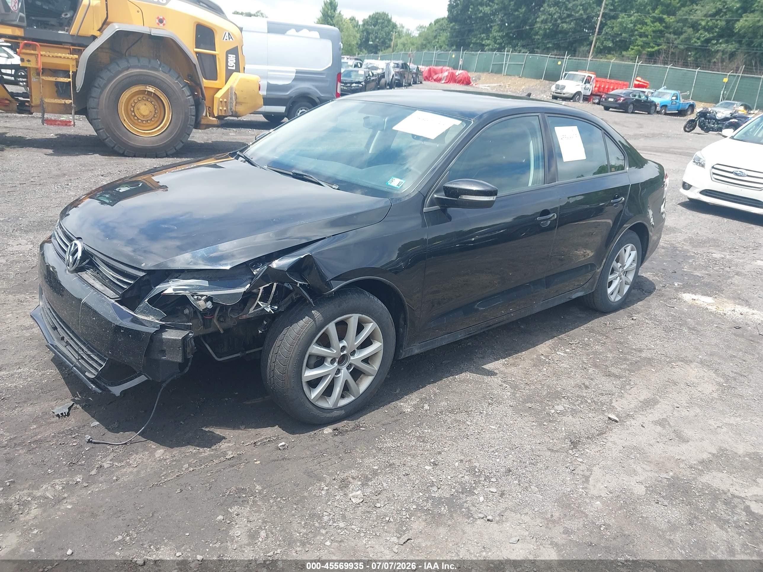 2011 Volkswagen Jetta 2.5l Se Black vin: 3VWDX7AJ4BM365159