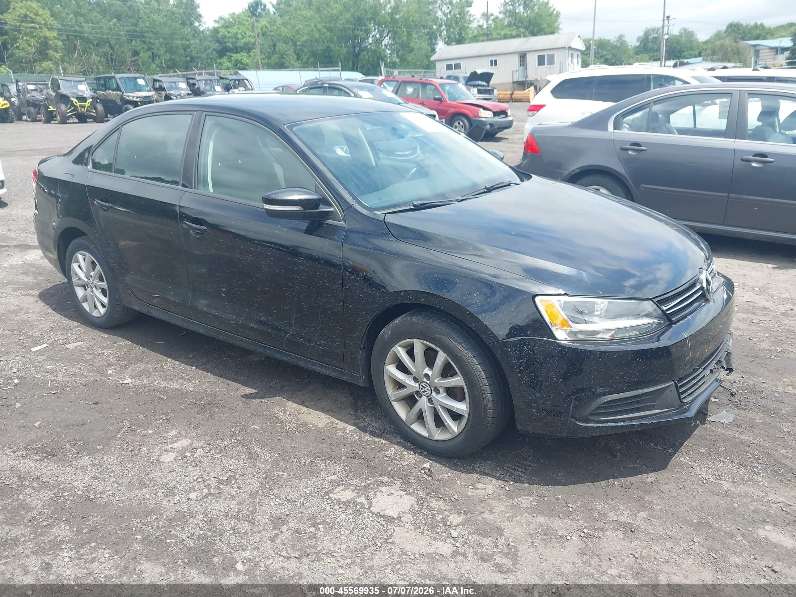 2011 Volkswagen Jetta 2.5l Se Black vin: 3VWDX7AJ4BM365159