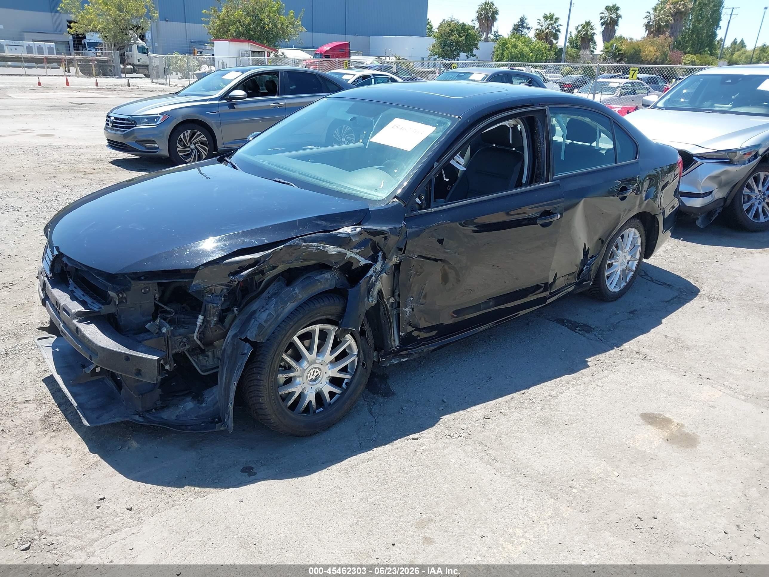 2011 Volkswagen Jetta 2.5l Se Black vin: 3VWDX7AJ4BM368143