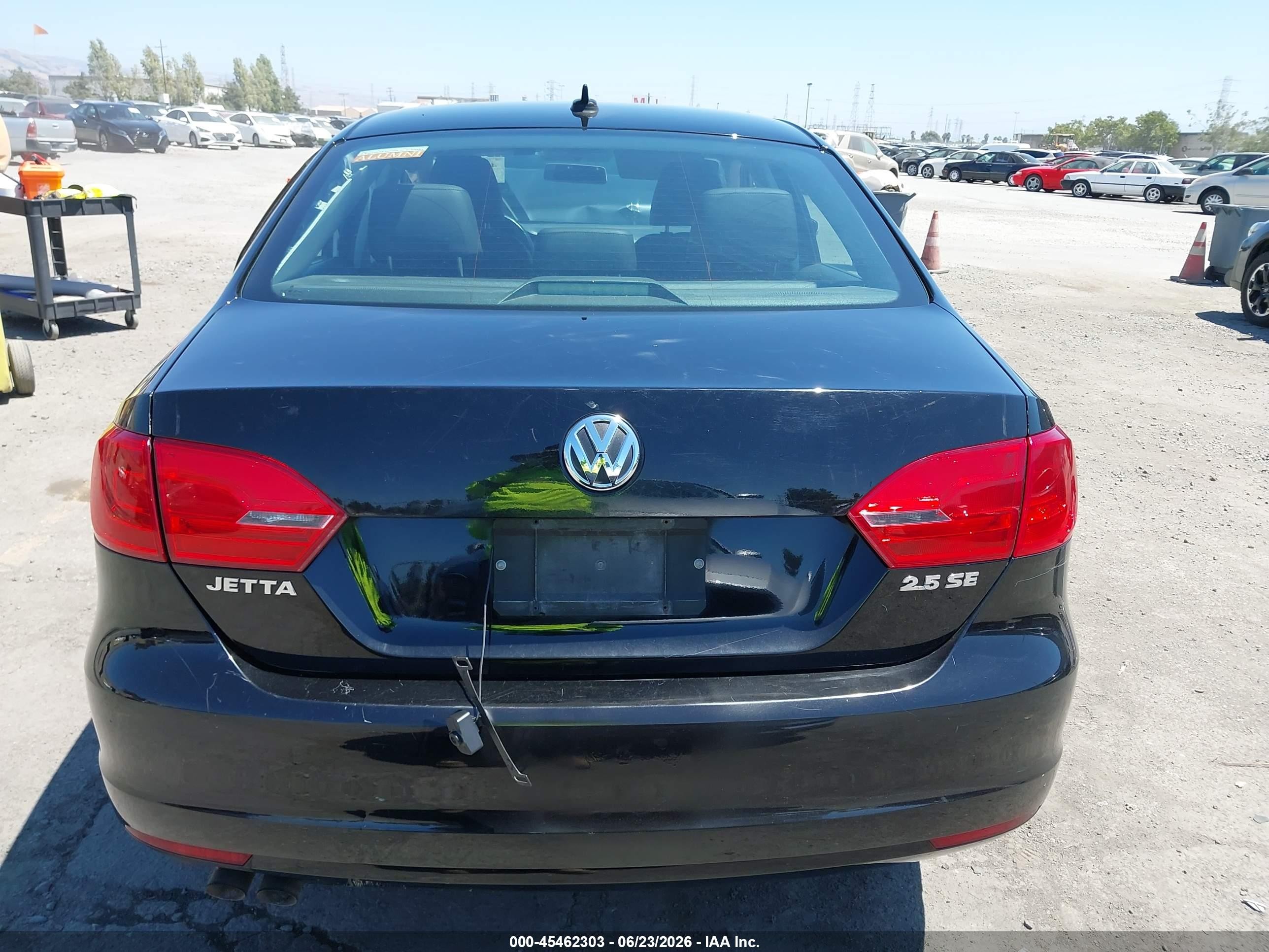 2011 Volkswagen Jetta 2.5l Se Black vin: 3VWDX7AJ4BM368143