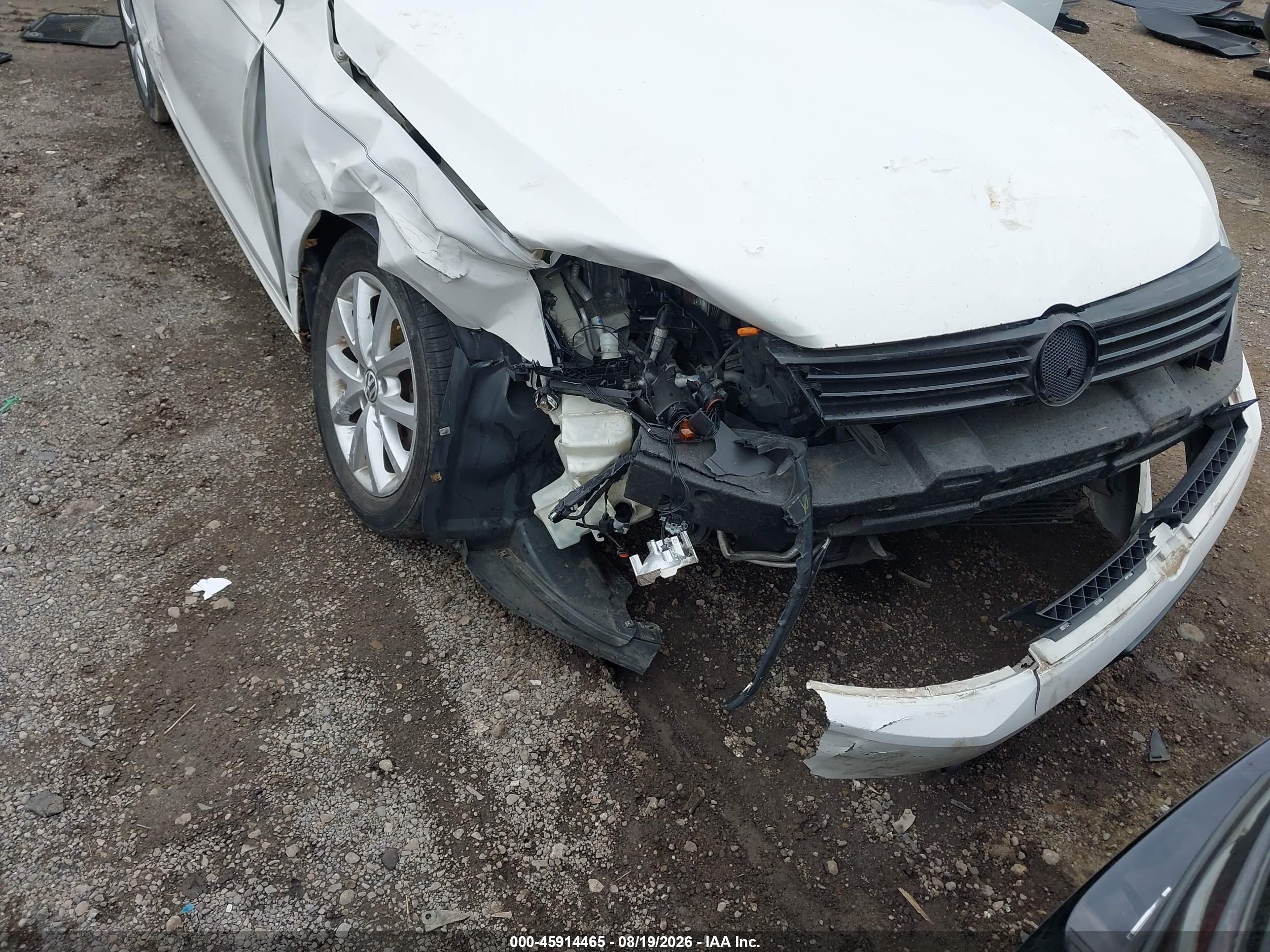 2011 Volkswagen Jetta 2.5l Se White vin: 3VWDX7AJ4BM386593