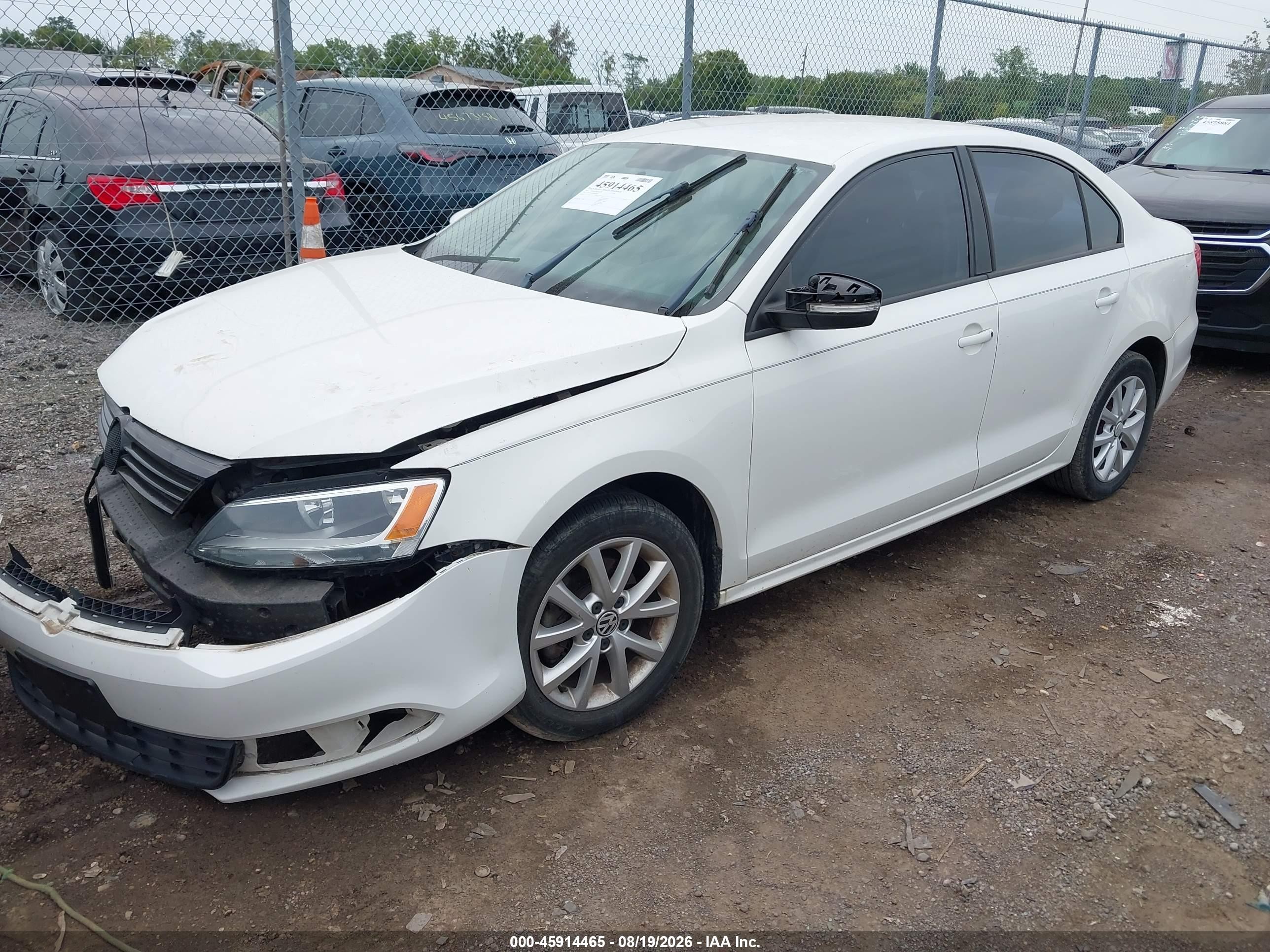 2011 Volkswagen Jetta 2.5l Se White vin: 3VWDX7AJ4BM386593