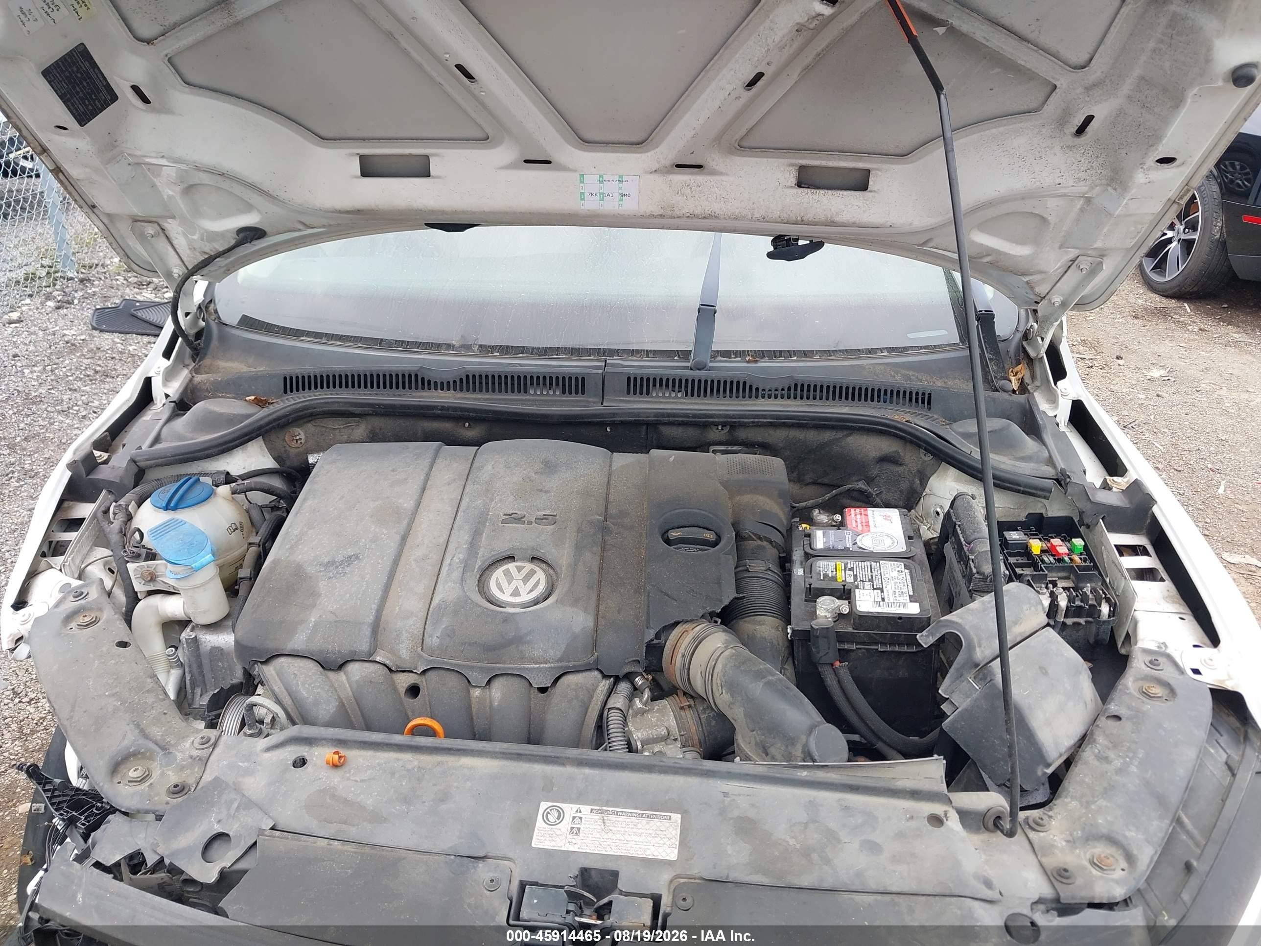 2011 Volkswagen Jetta 2.5l Se White vin: 3VWDX7AJ4BM386593