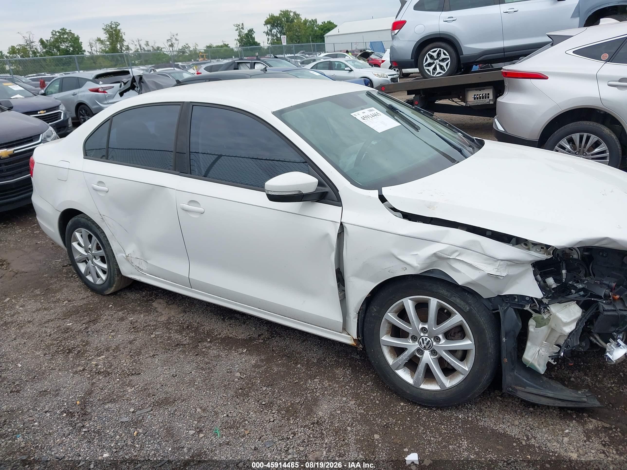 2011 Volkswagen Jetta 2.5l Se White vin: 3VWDX7AJ4BM386593
