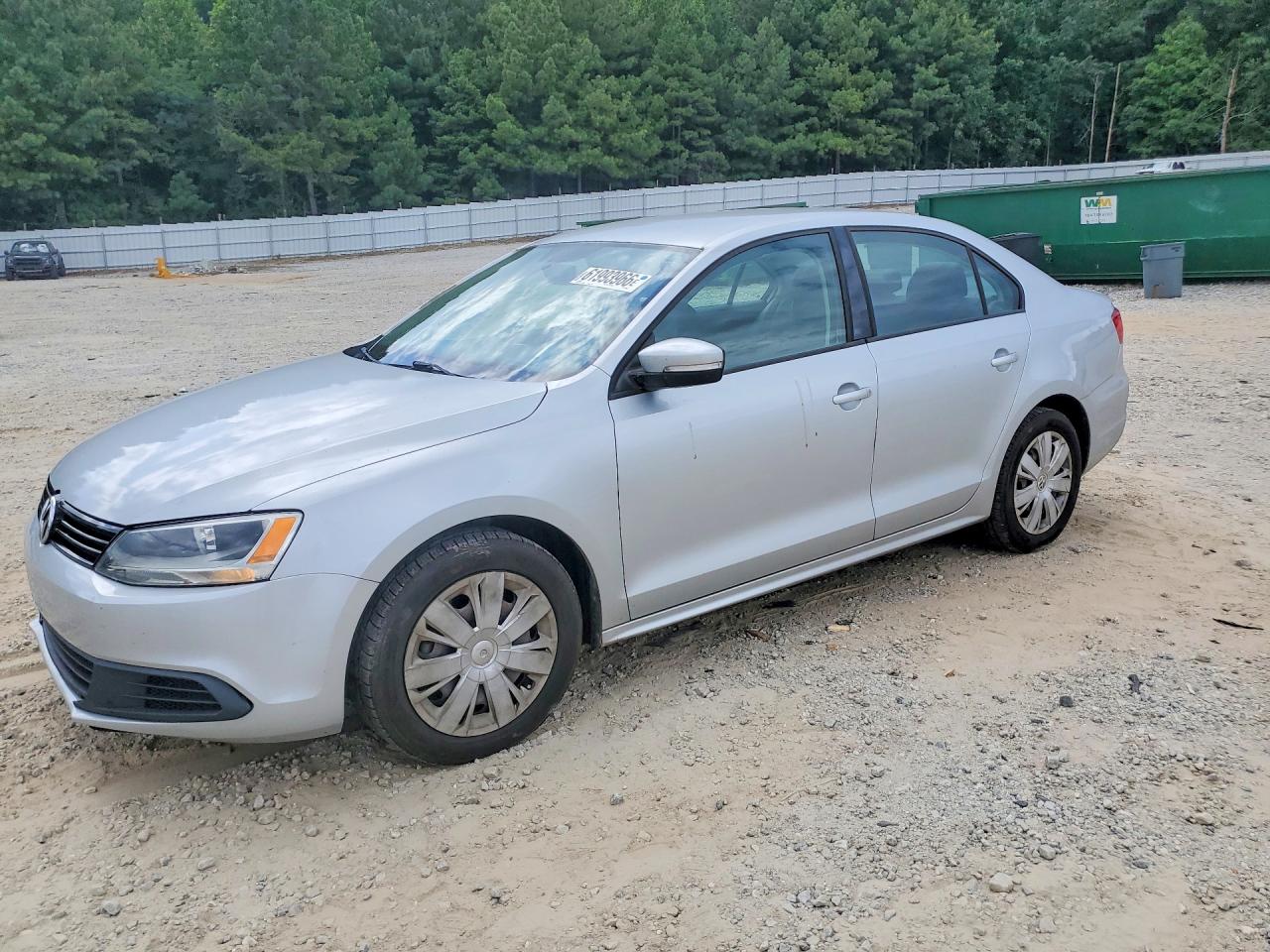 2012 Volkswagen Jetta Se Silver vin: 3VWDX7AJ4CM420050