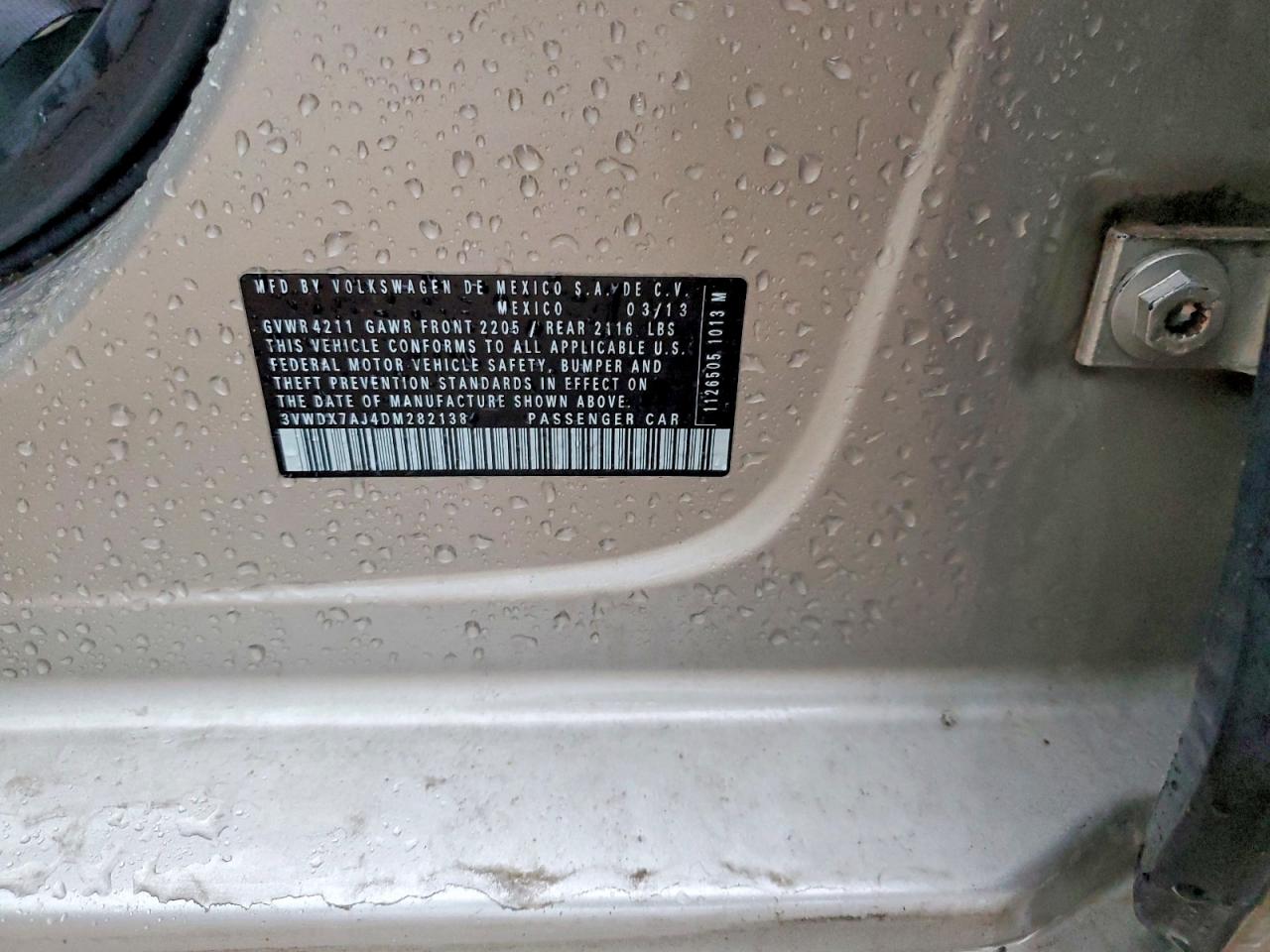 2013 Volkswagen Jetta Se Желто-коричневый vin: 3VWDX7AJ4DM282138