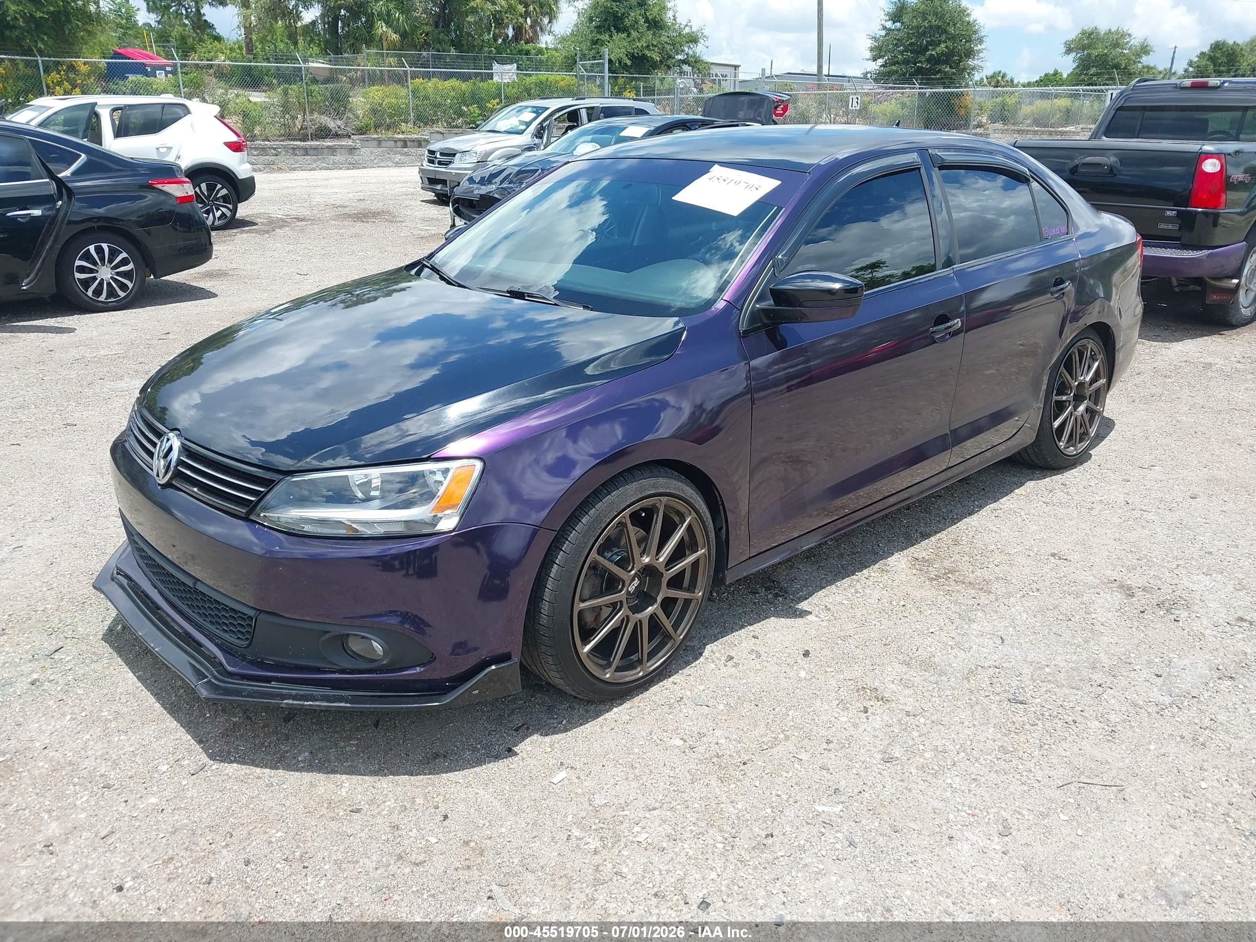 2013 Volkswagen Jetta 2.5l Se Purple vin: 3VWDX7AJ4DM295861