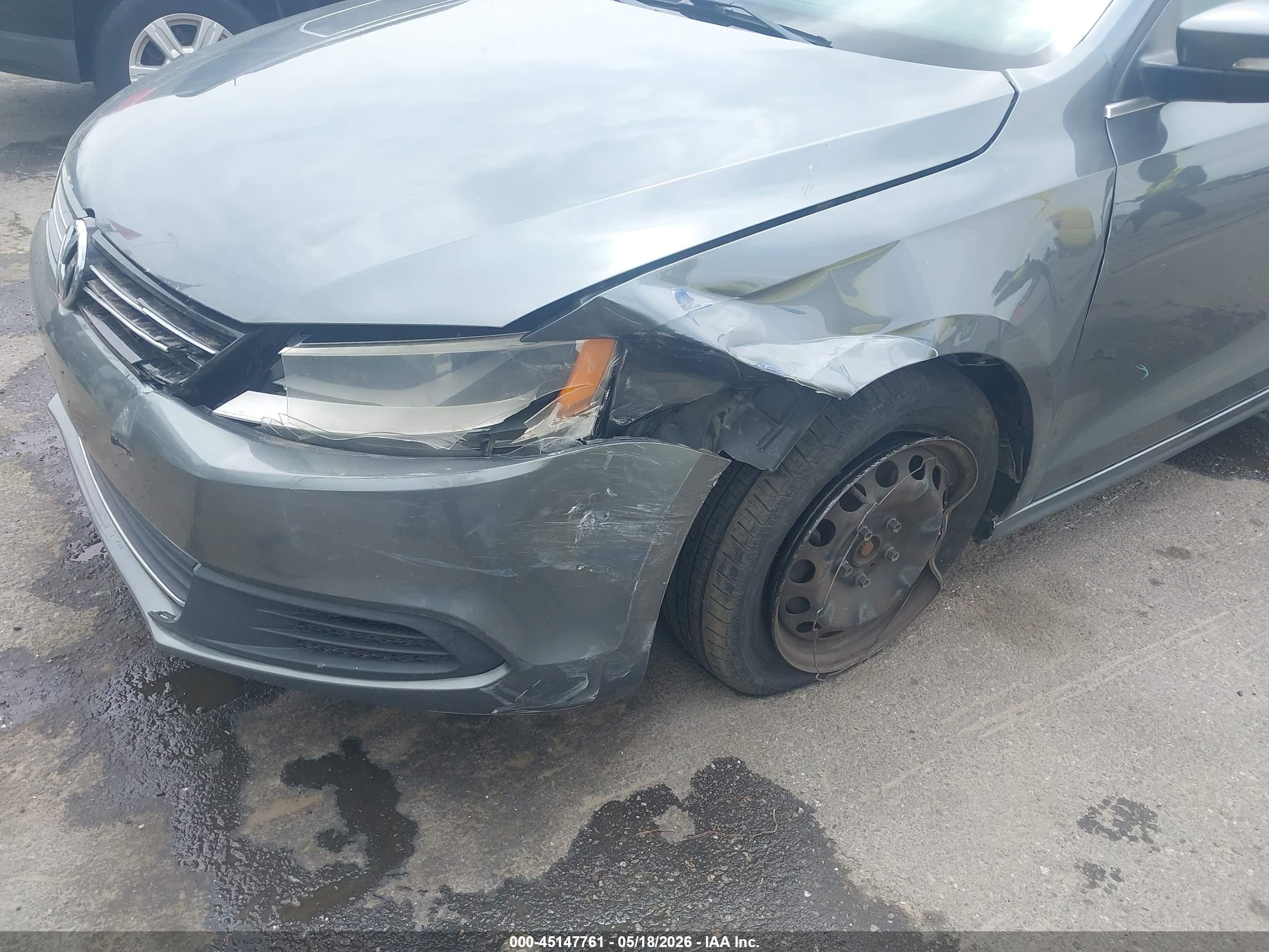 2013 Volkswagen Jetta 2.5l Se Gray vin: 3VWDX7AJ4DM305675