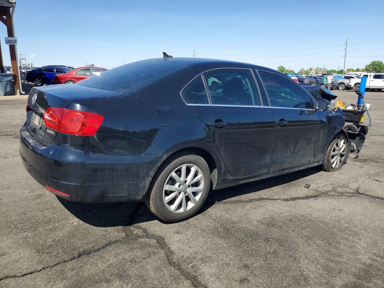 2013 Volkswagen Jetta Se Black vin: 3VWDX7AJ4DM410717