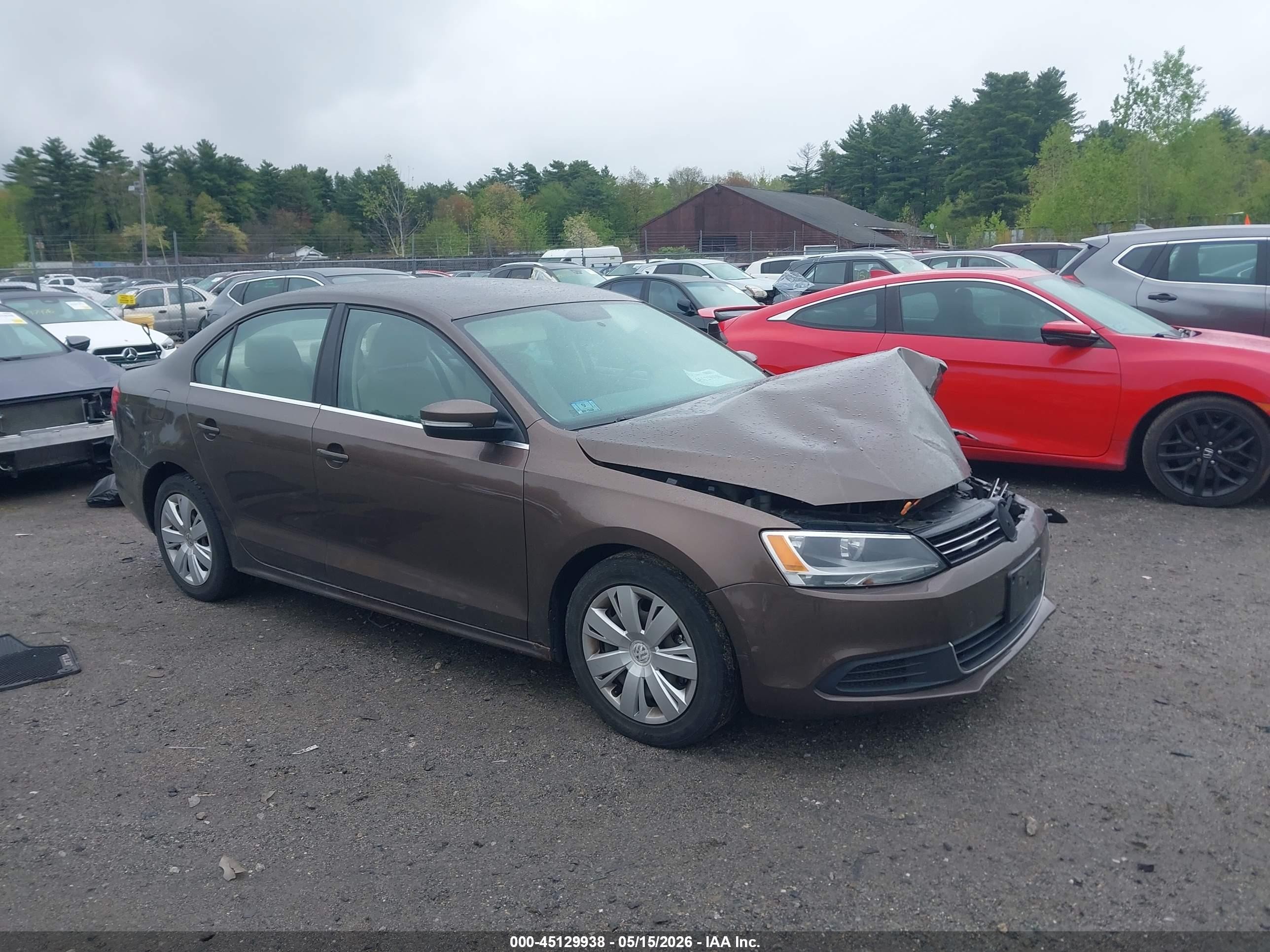 2013 Volkswagen Jetta 2.5l Se Brown vin: 3VWDX7AJ4DM427761