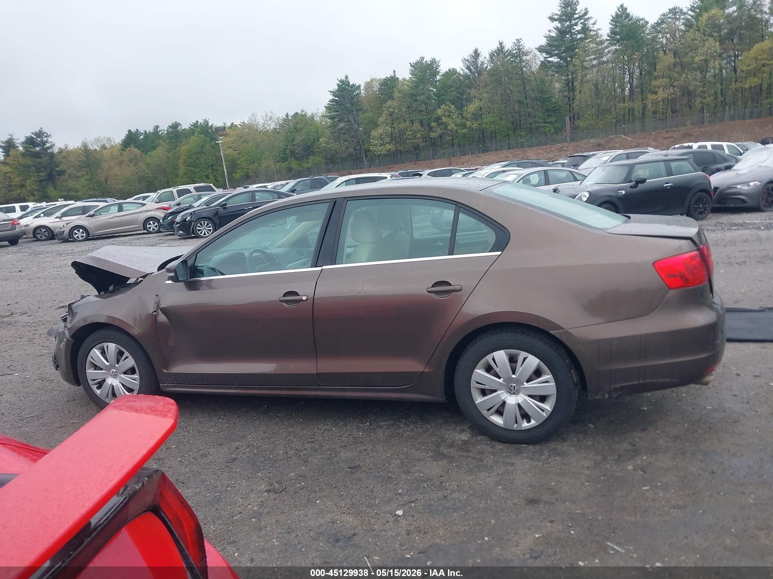 2013 Volkswagen Jetta 2.5l Se Brown vin: 3VWDX7AJ4DM427761