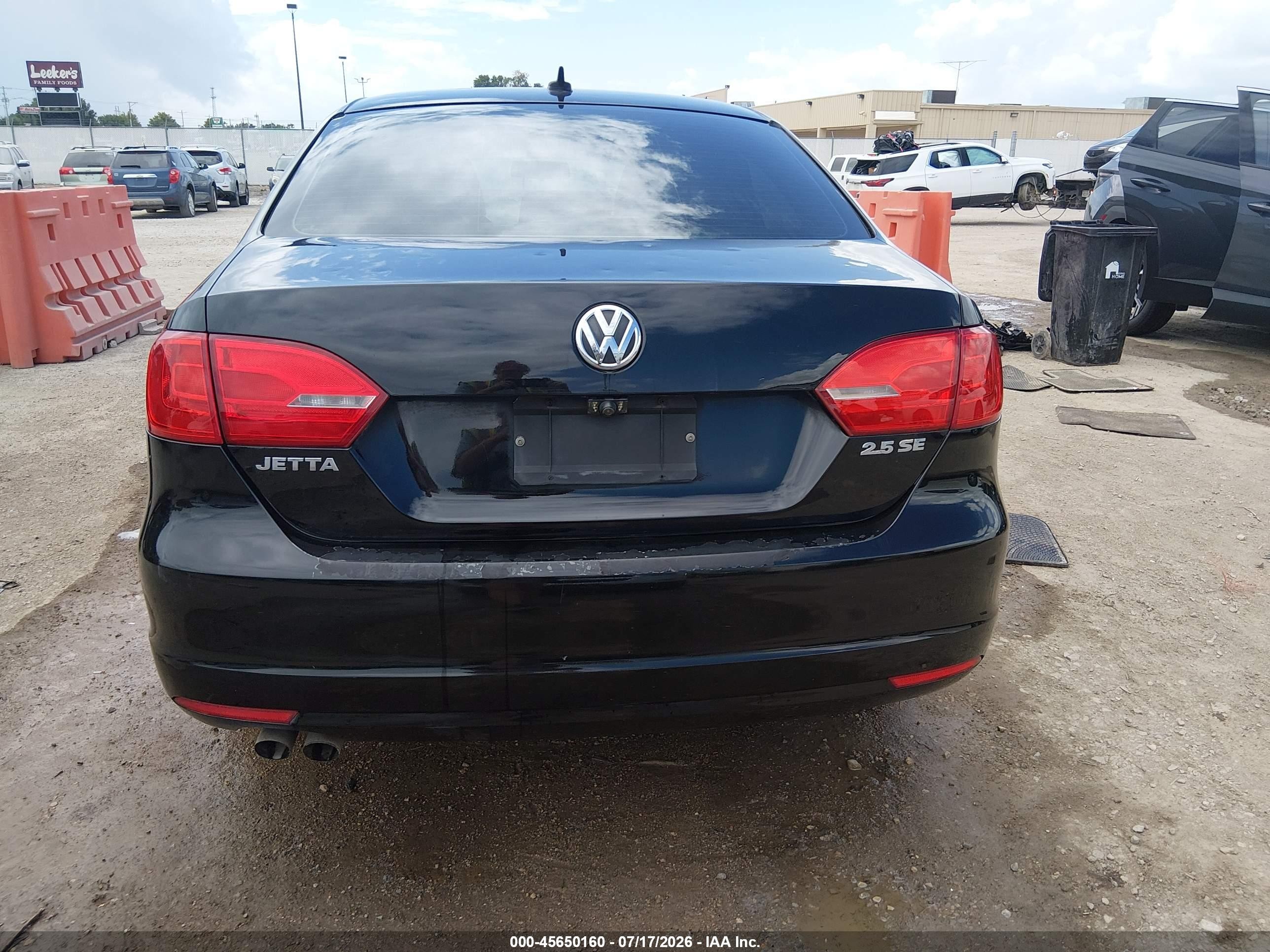 2012 Volkswagen Jetta 2.5l Se Черный vin: 3VWDX7AJ5CM125121
