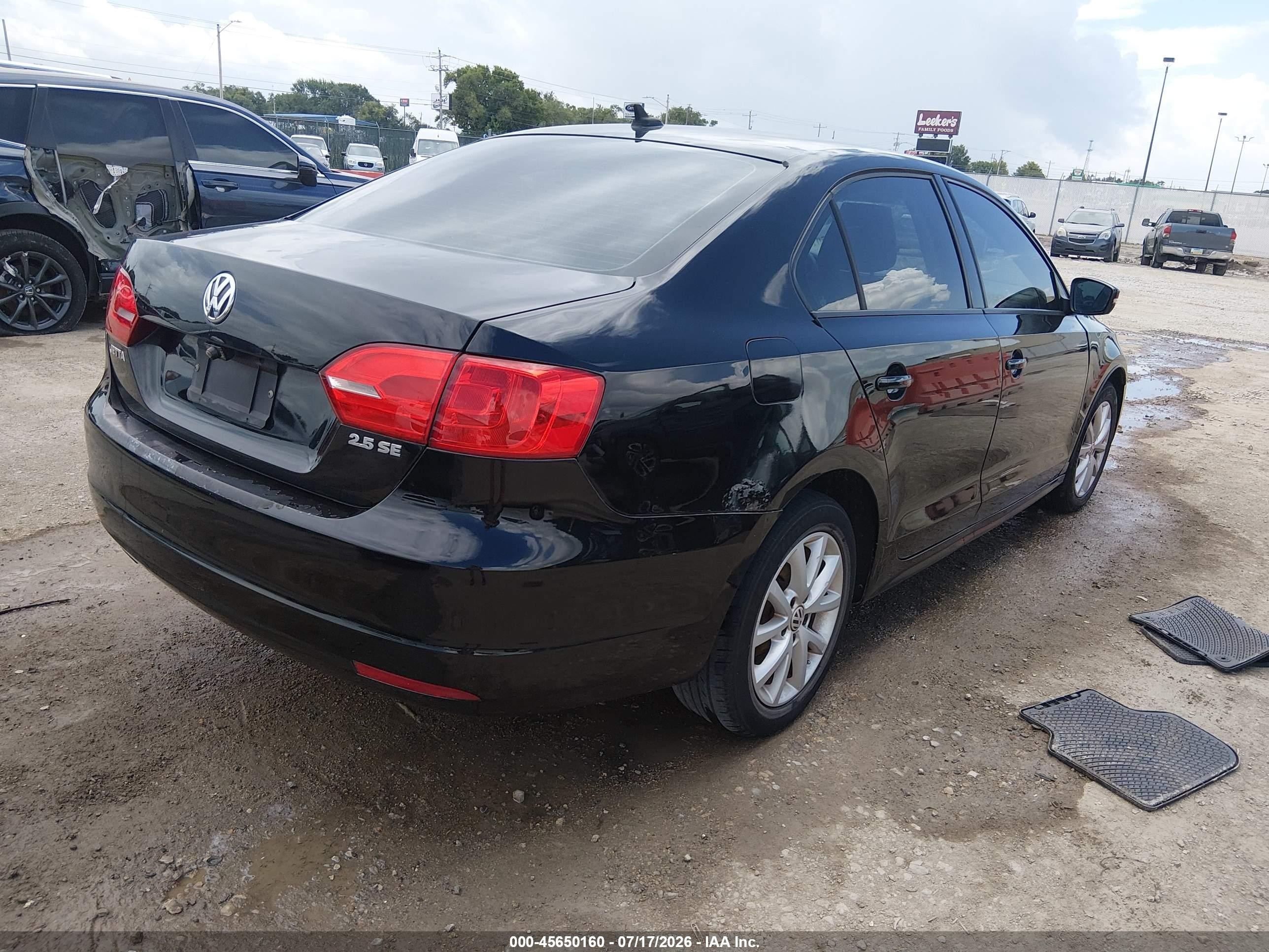 2012 Volkswagen Jetta 2.5l Se Черный vin: 3VWDX7AJ5CM125121
