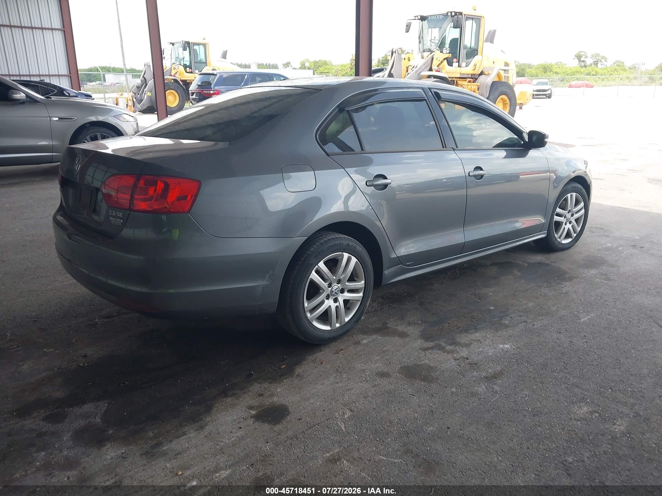 2012 Volkswagen Jetta 2.5l Se Gray vin: 3VWDX7AJ5CM341213