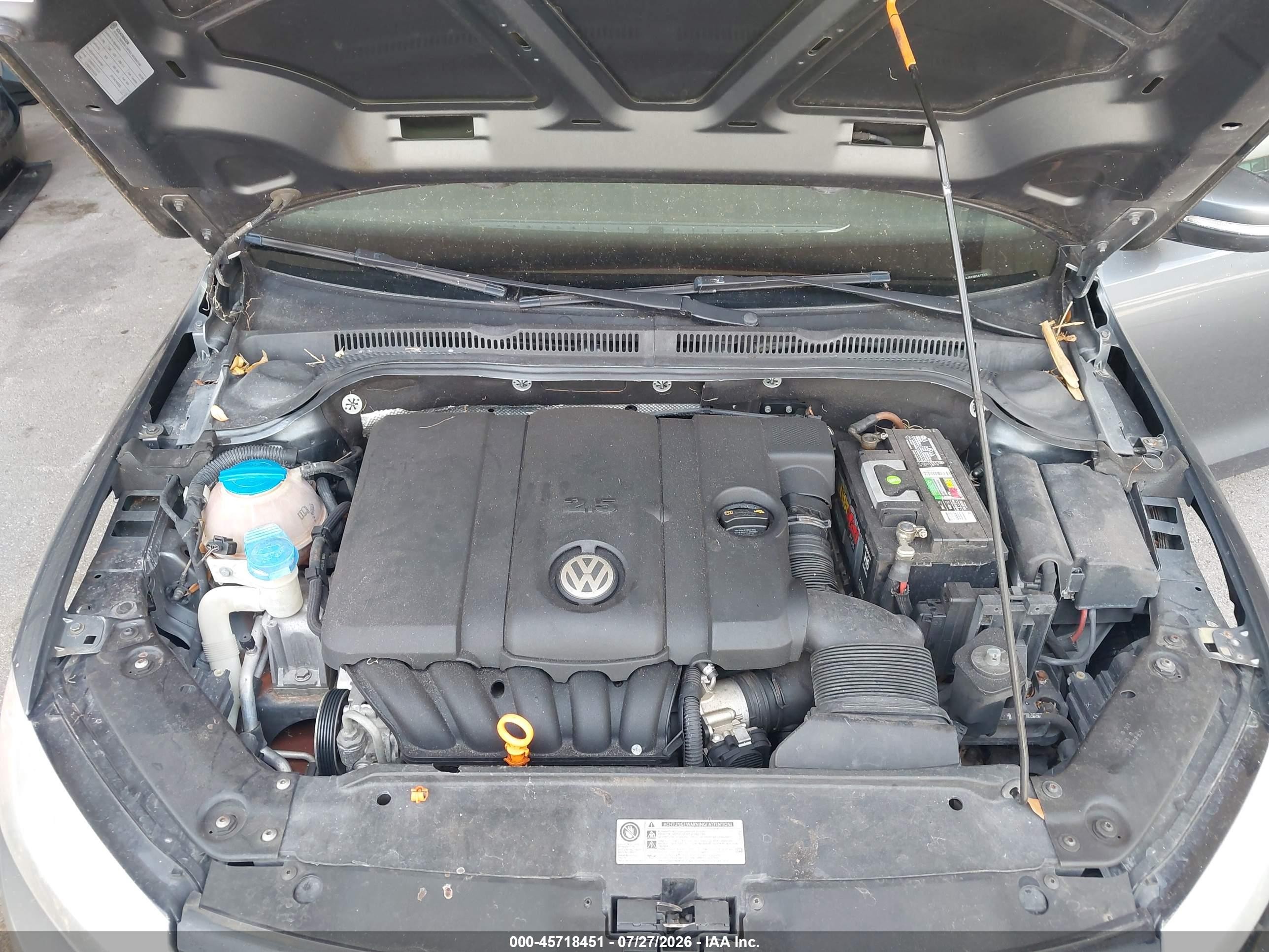 2012 Volkswagen Jetta 2.5l Se Gray vin: 3VWDX7AJ5CM341213