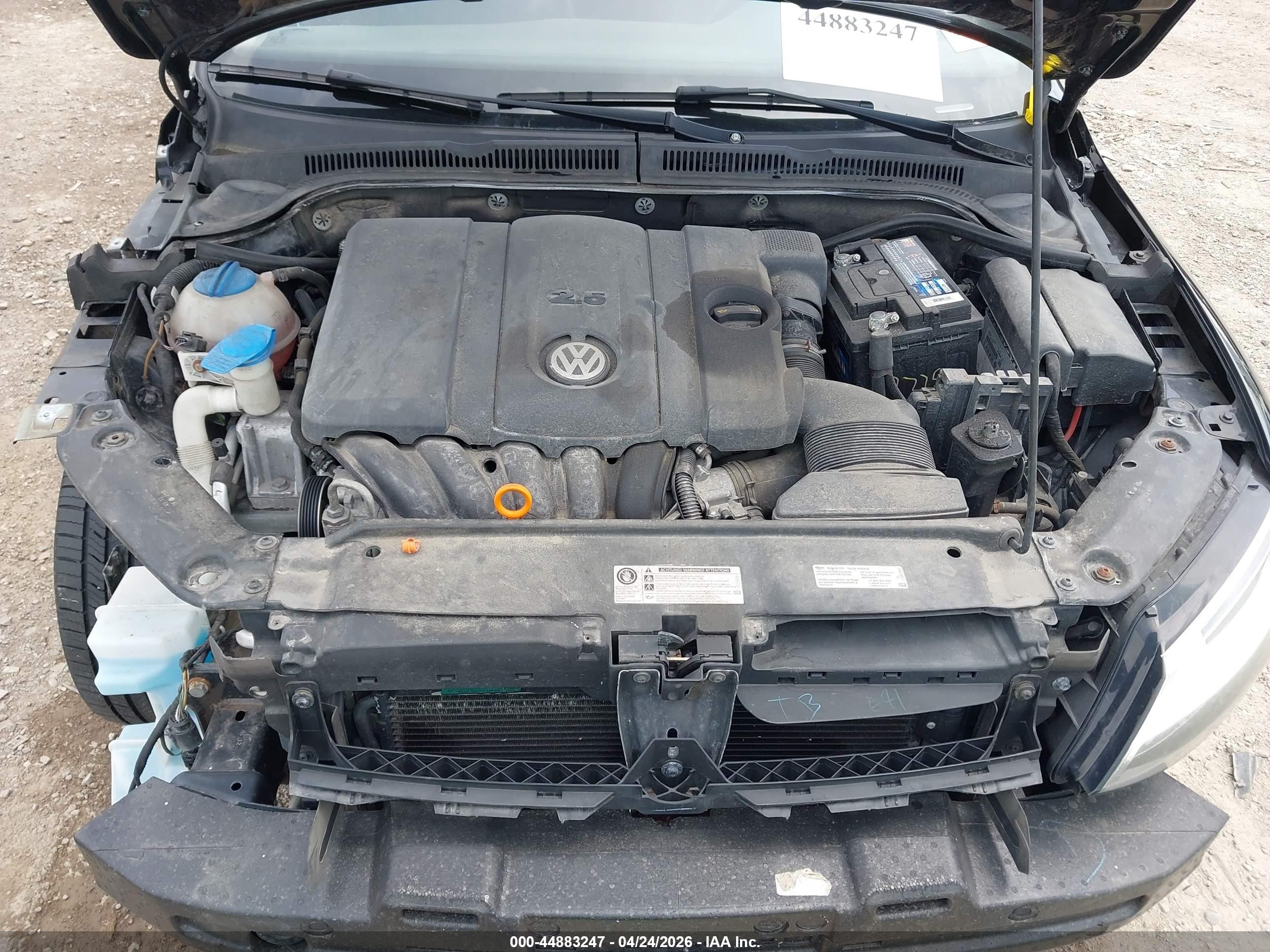 2013 Volkswagen Jetta 2.5l Se Black vin: 3VWDX7AJ5DM255918