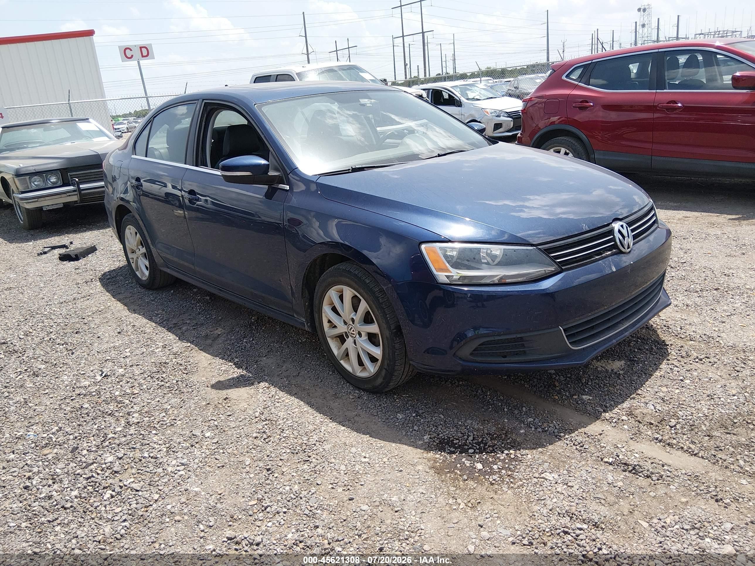 2013 Volkswagen Jetta 2.5l Se Blue vin: 3VWDX7AJ5DM356957