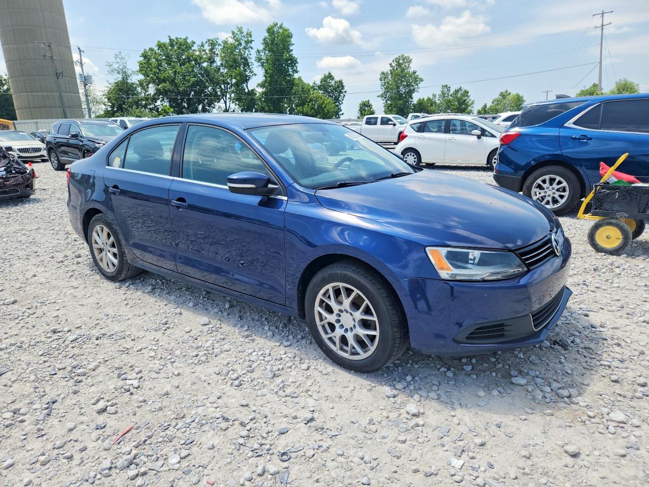 2013 Volkswagen Jetta Se Blue vin: 3VWDX7AJ5DM392082