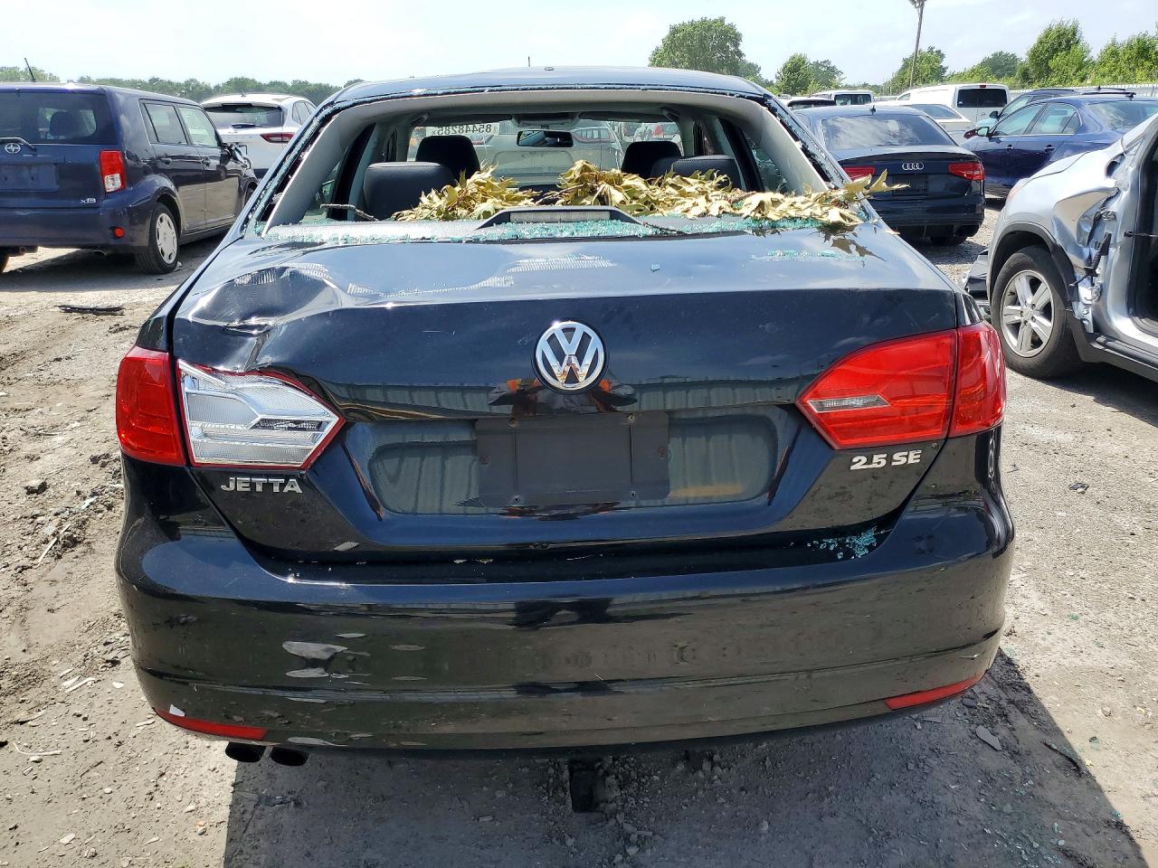 2013 Volkswagen Jetta Se Black vin: 3VWDX7AJ5DM441863