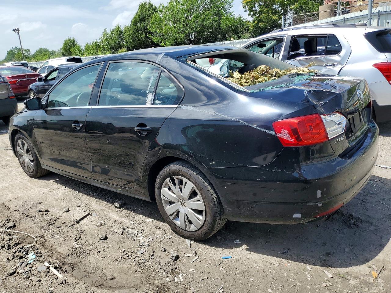 2013 Volkswagen Jetta Se Black vin: 3VWDX7AJ5DM441863
