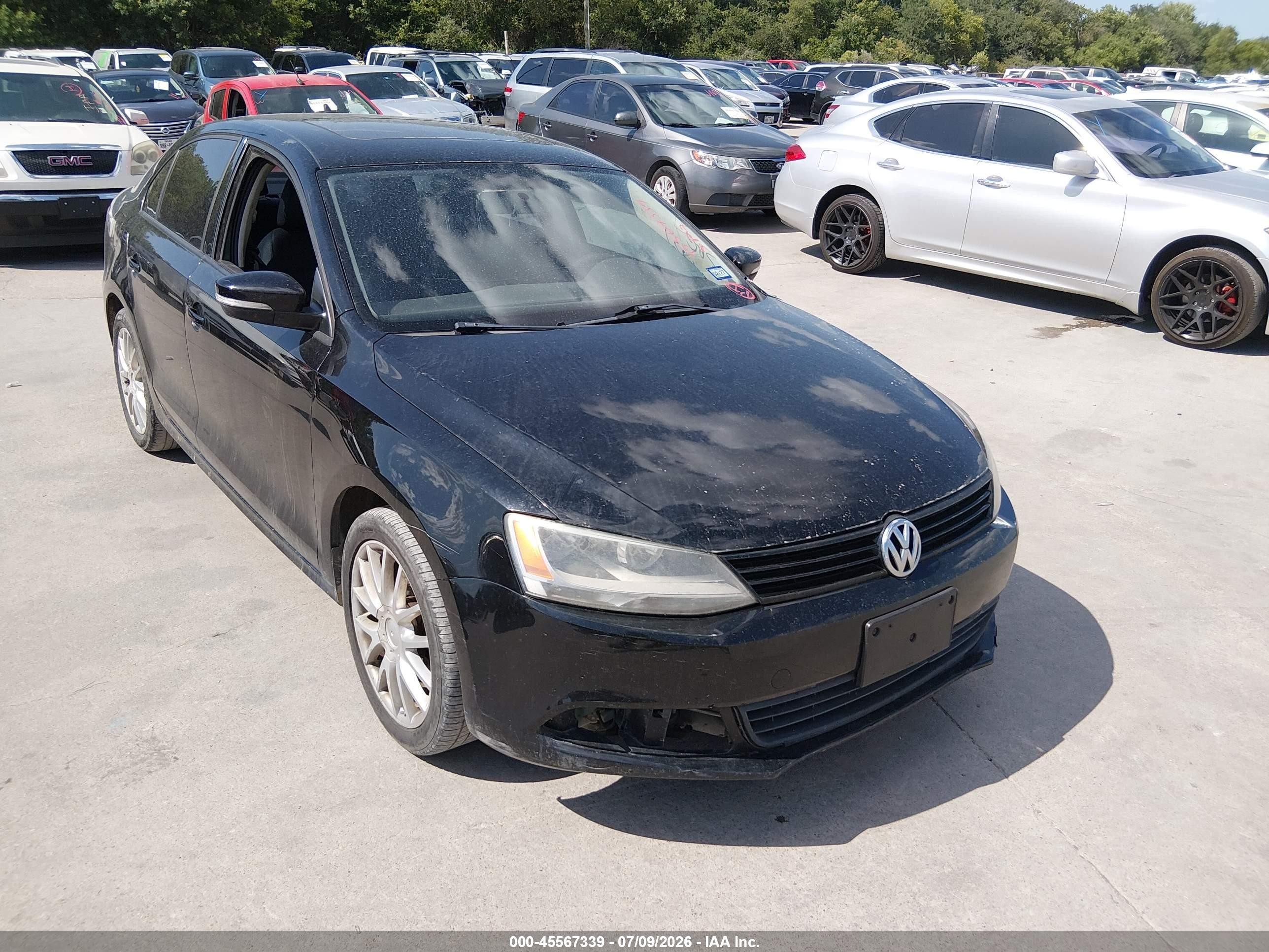 2011 Volkswagen Jetta 2.5l Se Черный vin: 3VWDX7AJ6BM083749