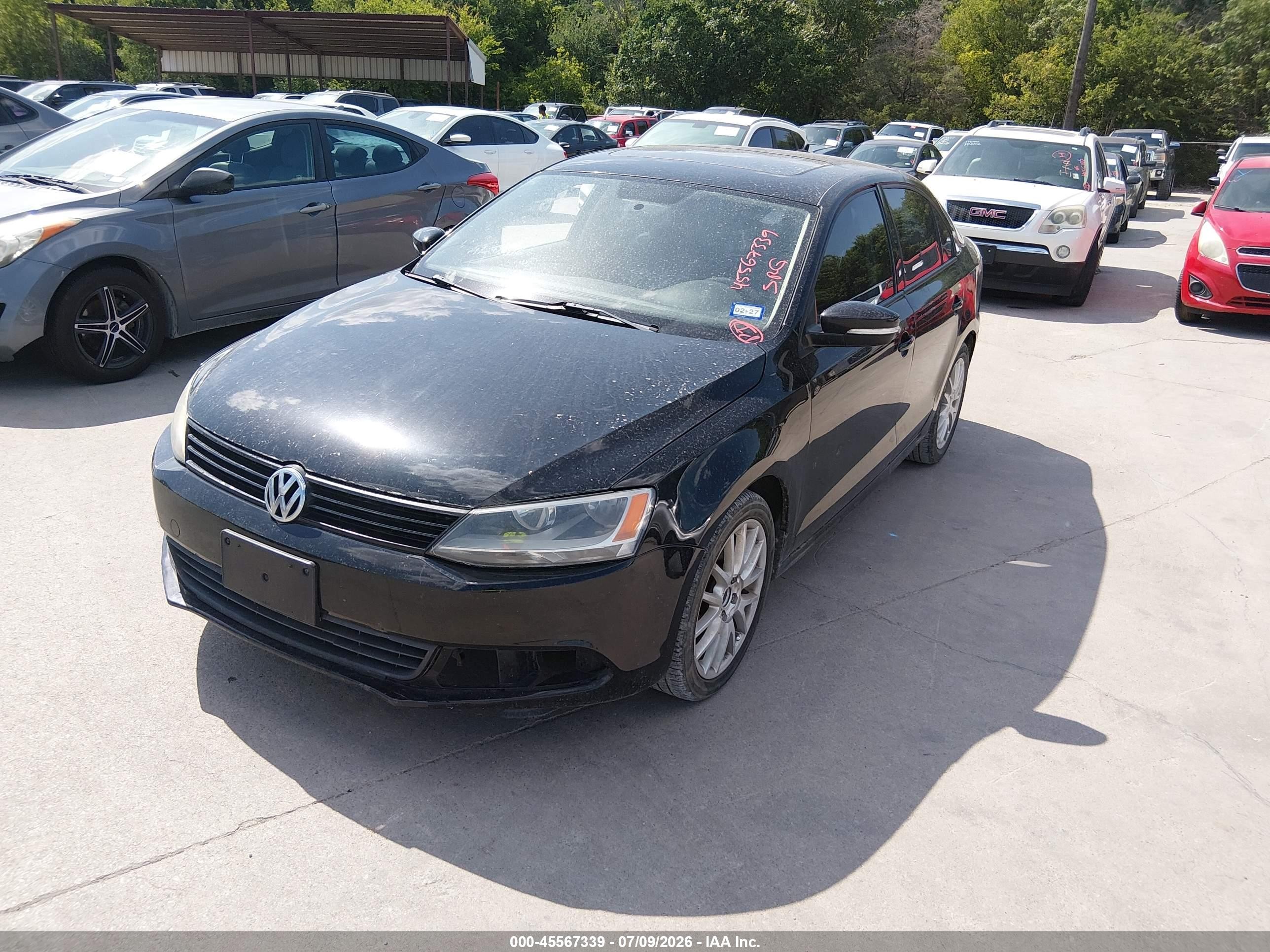 2011 Volkswagen Jetta 2.5l Se Black vin: 3VWDX7AJ6BM083749