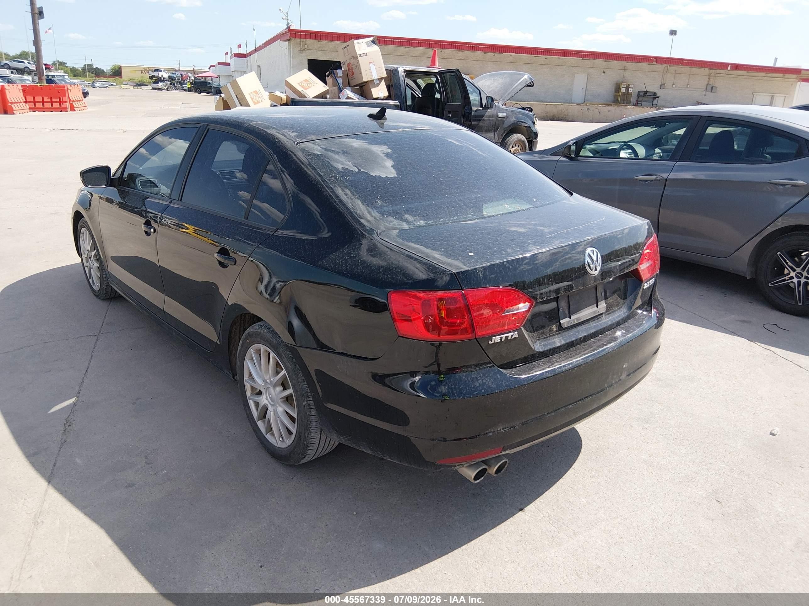 2011 Volkswagen Jetta 2.5l Se Black vin: 3VWDX7AJ6BM083749