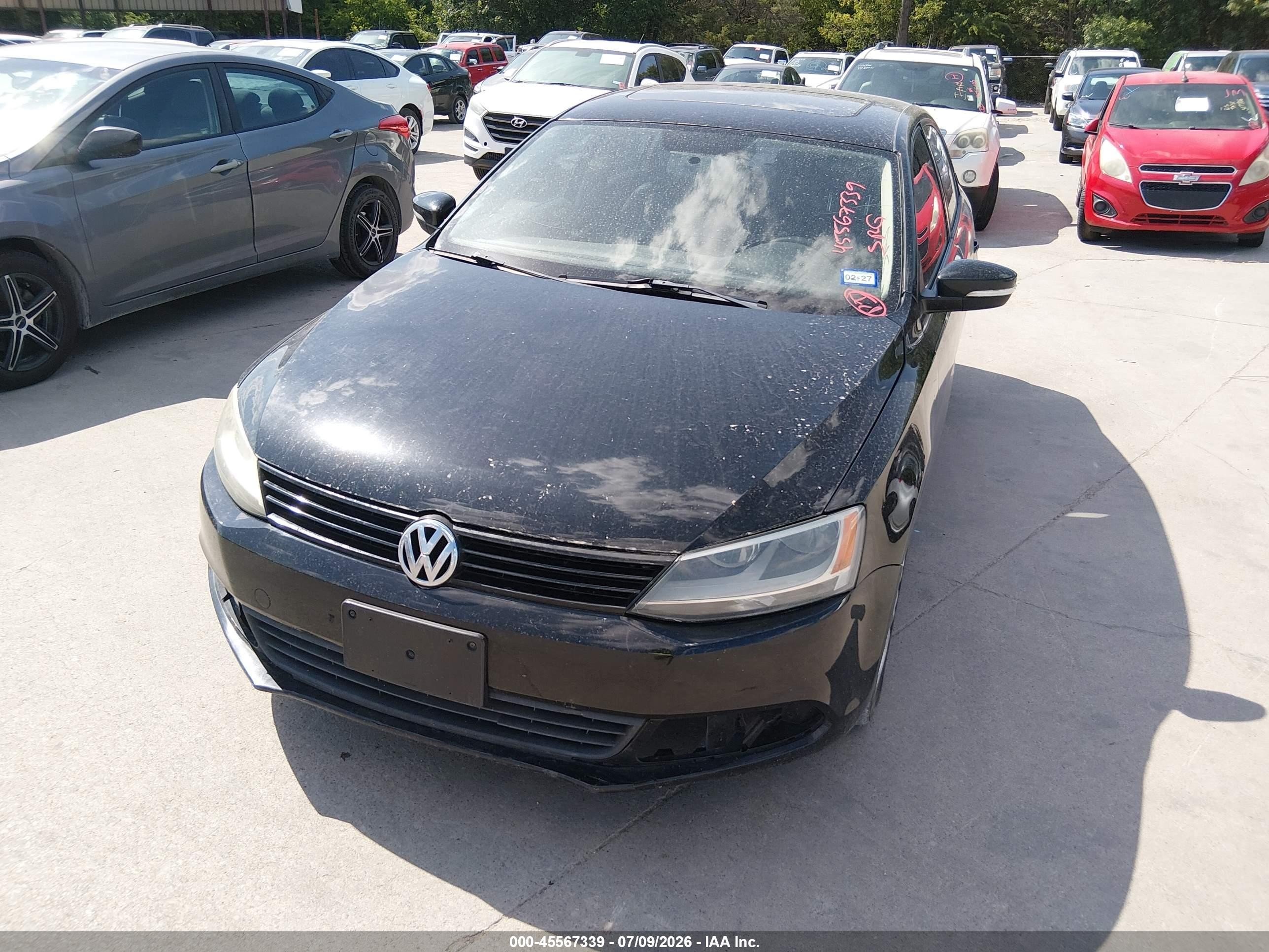 2011 Volkswagen Jetta 2.5l Se Black vin: 3VWDX7AJ6BM083749