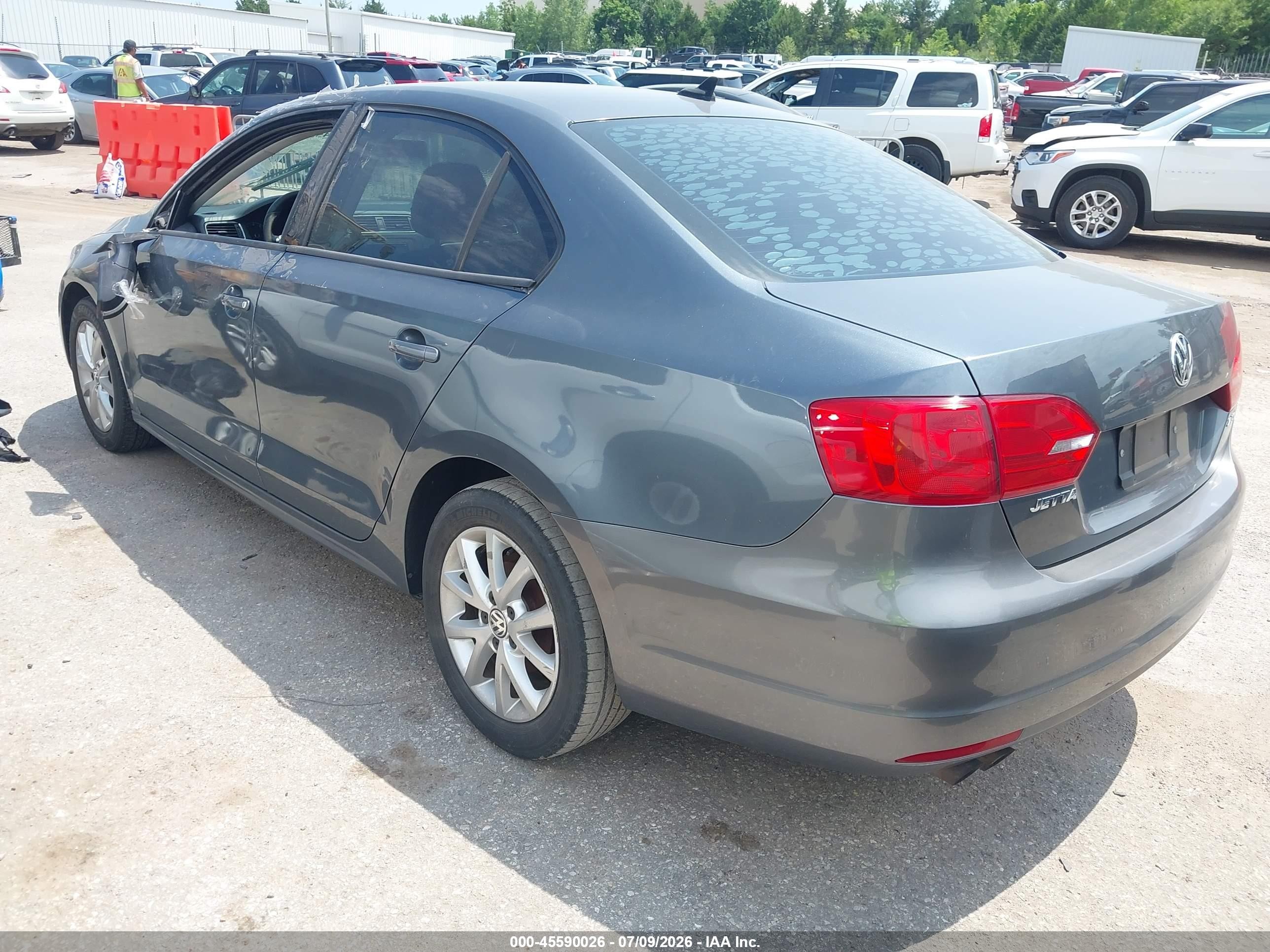 2011 Volkswagen Jetta 2.5l Se Gray vin: 3VWDX7AJ6BM330056