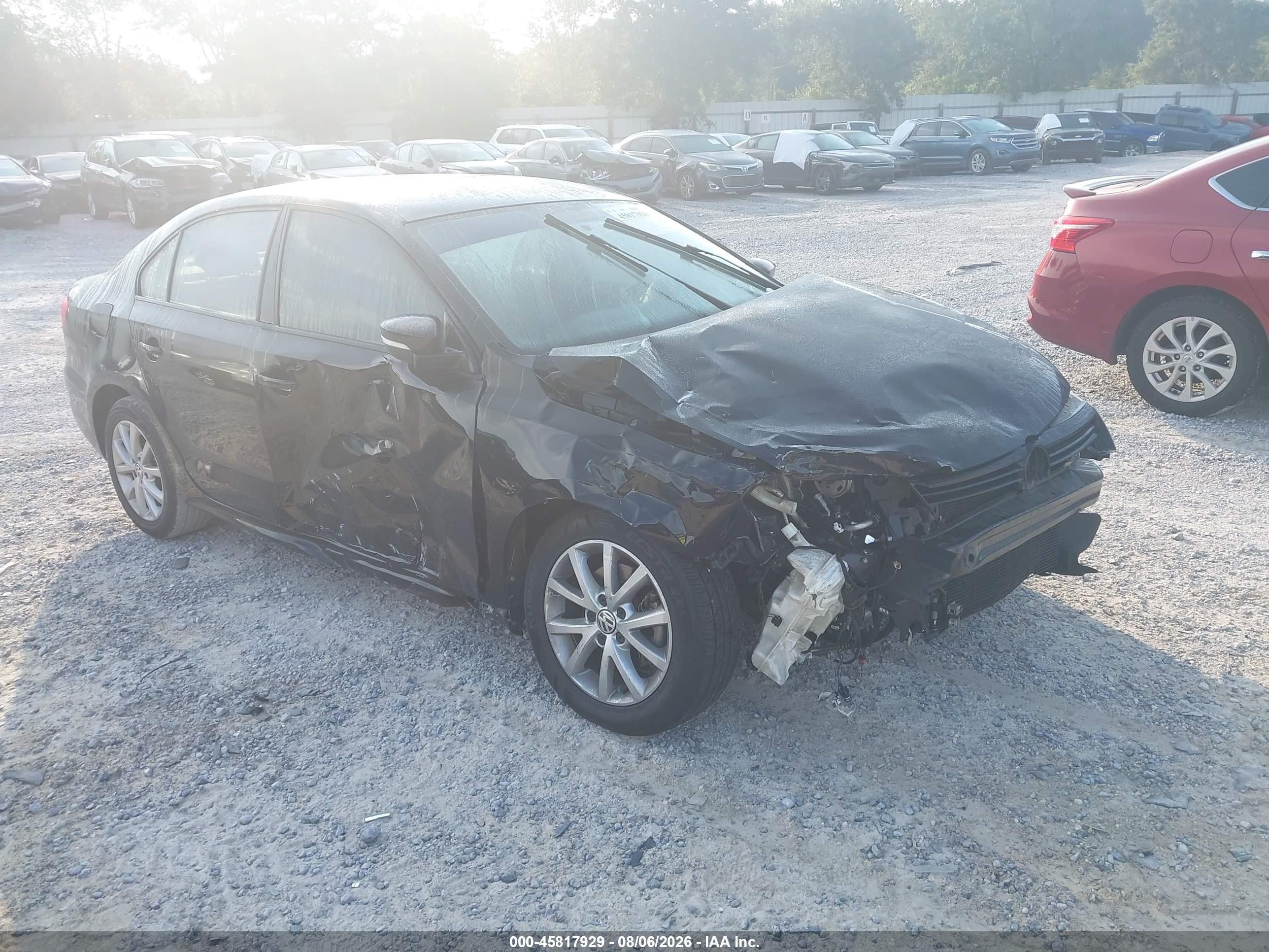 2012 Volkswagen Jetta 2.5l Se Black vin: 3VWDX7AJ6CM114192