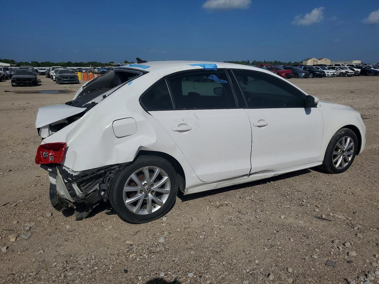 2012 Volkswagen Jetta Se Белый vin: 3VWDX7AJ6CM323514