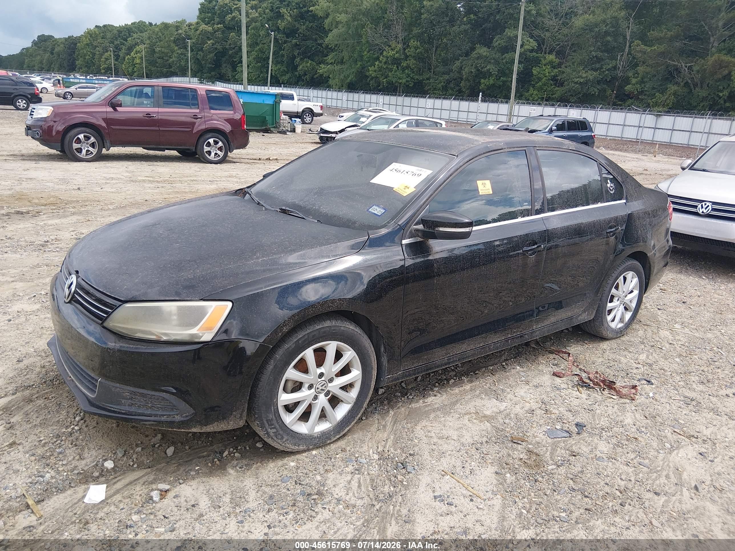 2013 Volkswagen Jetta 2.5l Se Black vin: 3VWDX7AJ6DM267740