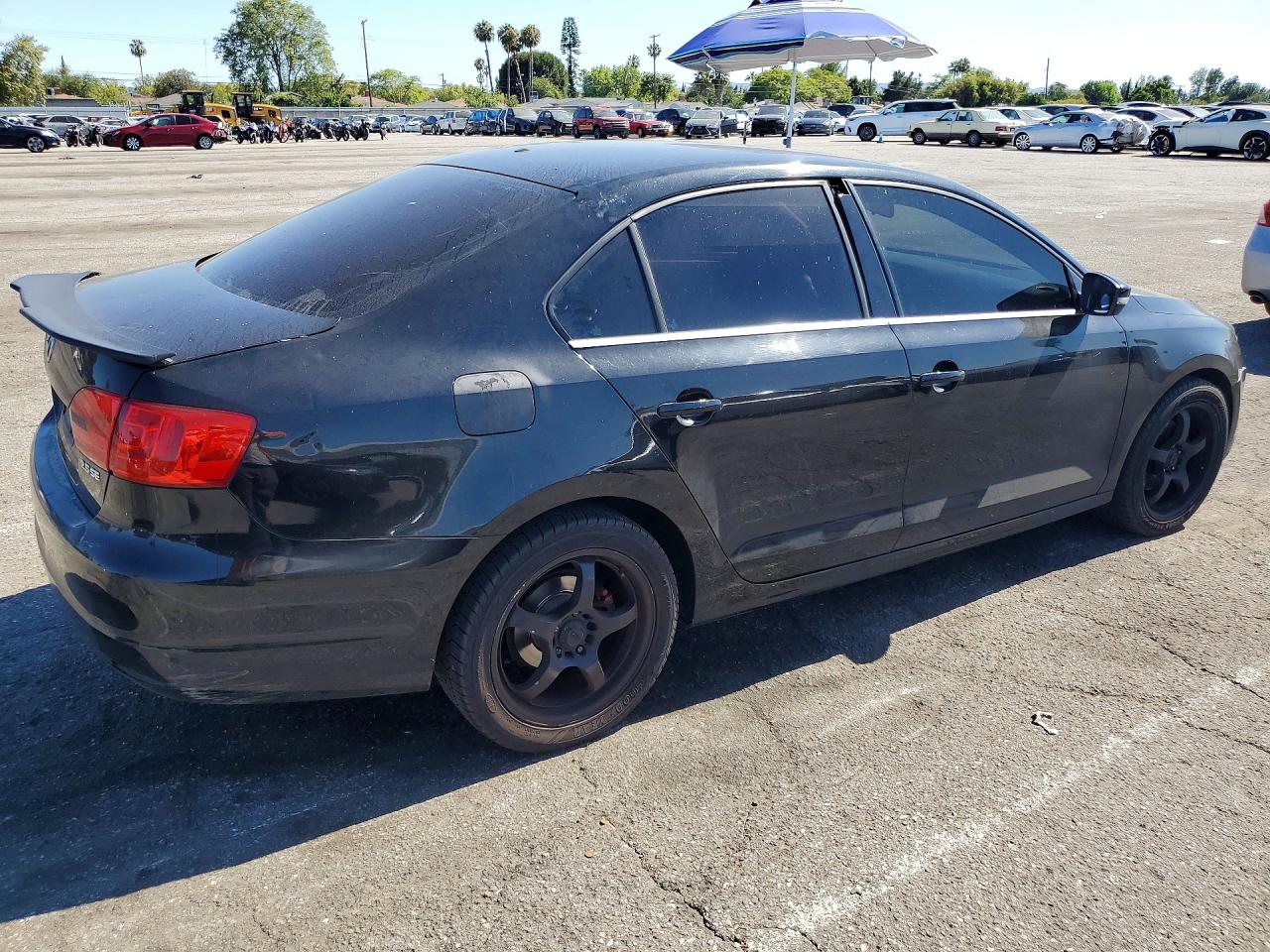2013 Volkswagen Jetta Se Black vin: 3VWDX7AJ6DM359169