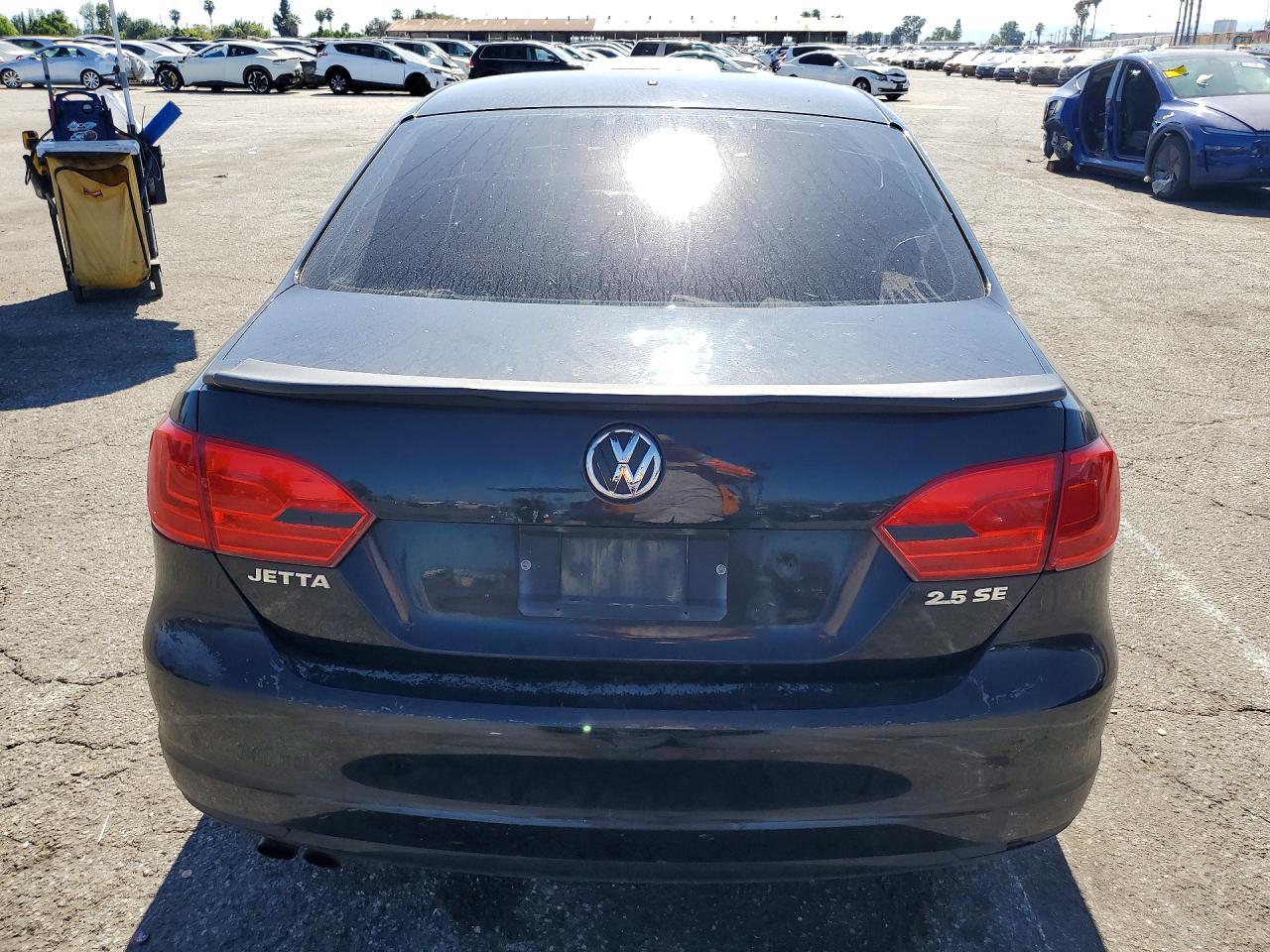 2013 Volkswagen Jetta Se Black vin: 3VWDX7AJ6DM359169