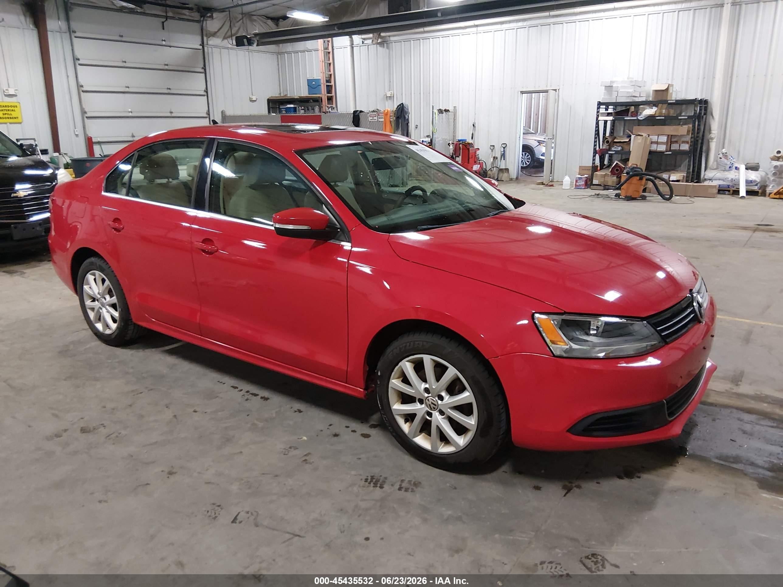 2013 Volkswagen Jetta 2.5l Se Red vin: 3VWDX7AJ6DM368406