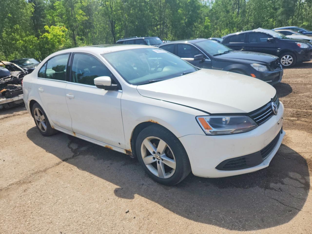 2013 Volkswagen Jetta Se White vin: 3VWDX7AJ6DM435425