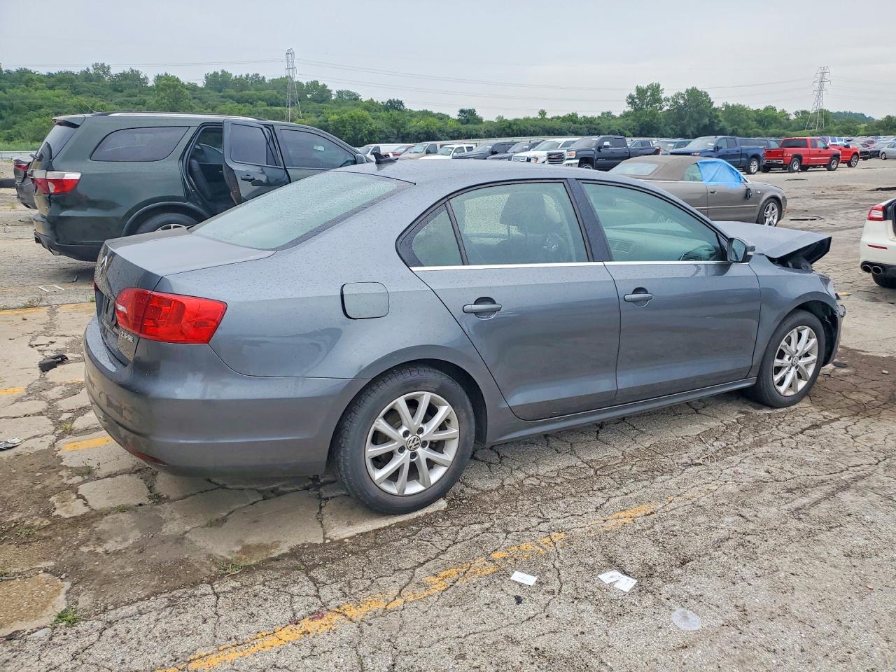 2013 Volkswagen Jetta Se Gray vin: 3VWDX7AJ6DM455545