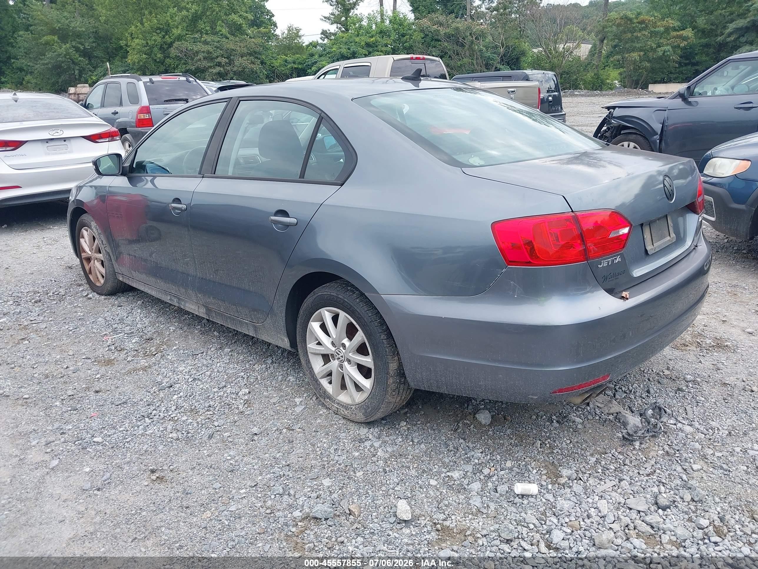 2011 Volkswagen Jetta 2.5l Se Серый vin: 3VWDX7AJ7BM306607