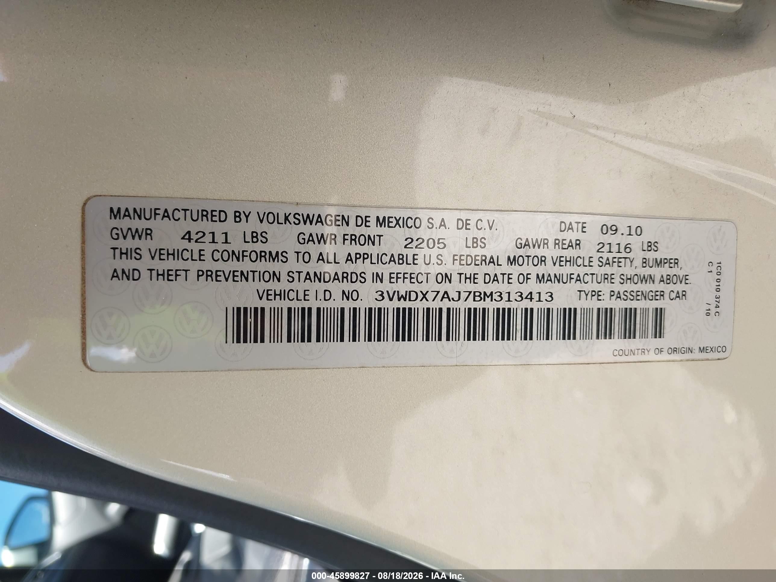 2011 Volkswagen Jetta 2.5l Se Silver vin: 3VWDX7AJ7BM313413