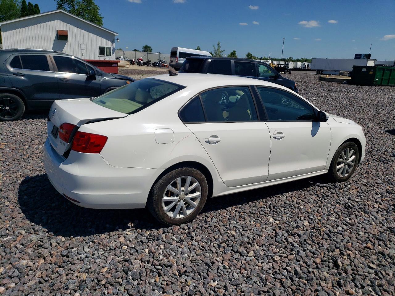 2011 Volkswagen Jetta Se White vin: 3VWDX7AJ7BM397281