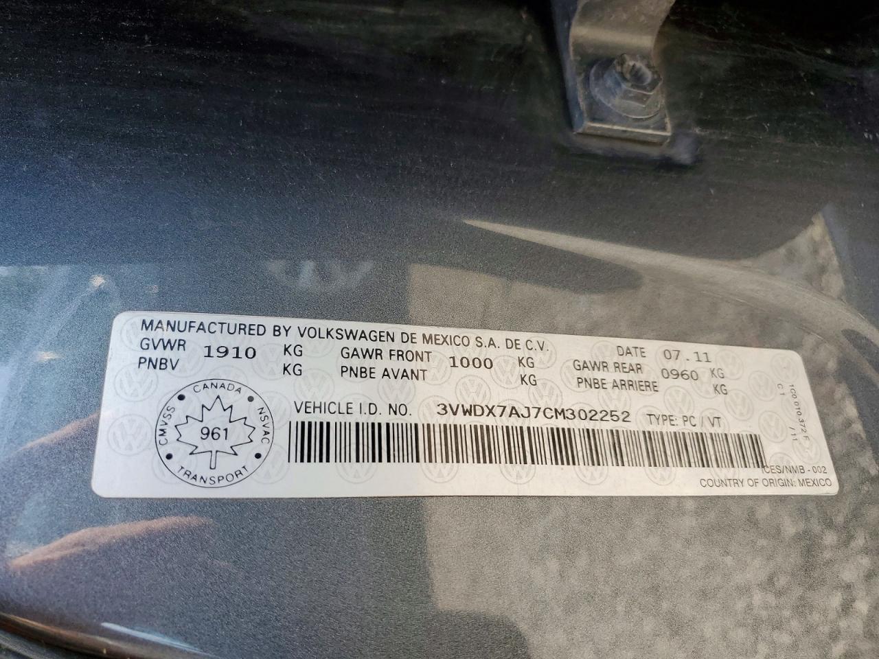 2012 Volkswagen Jetta Se Серый vin: 3VWDX7AJ7CM302252