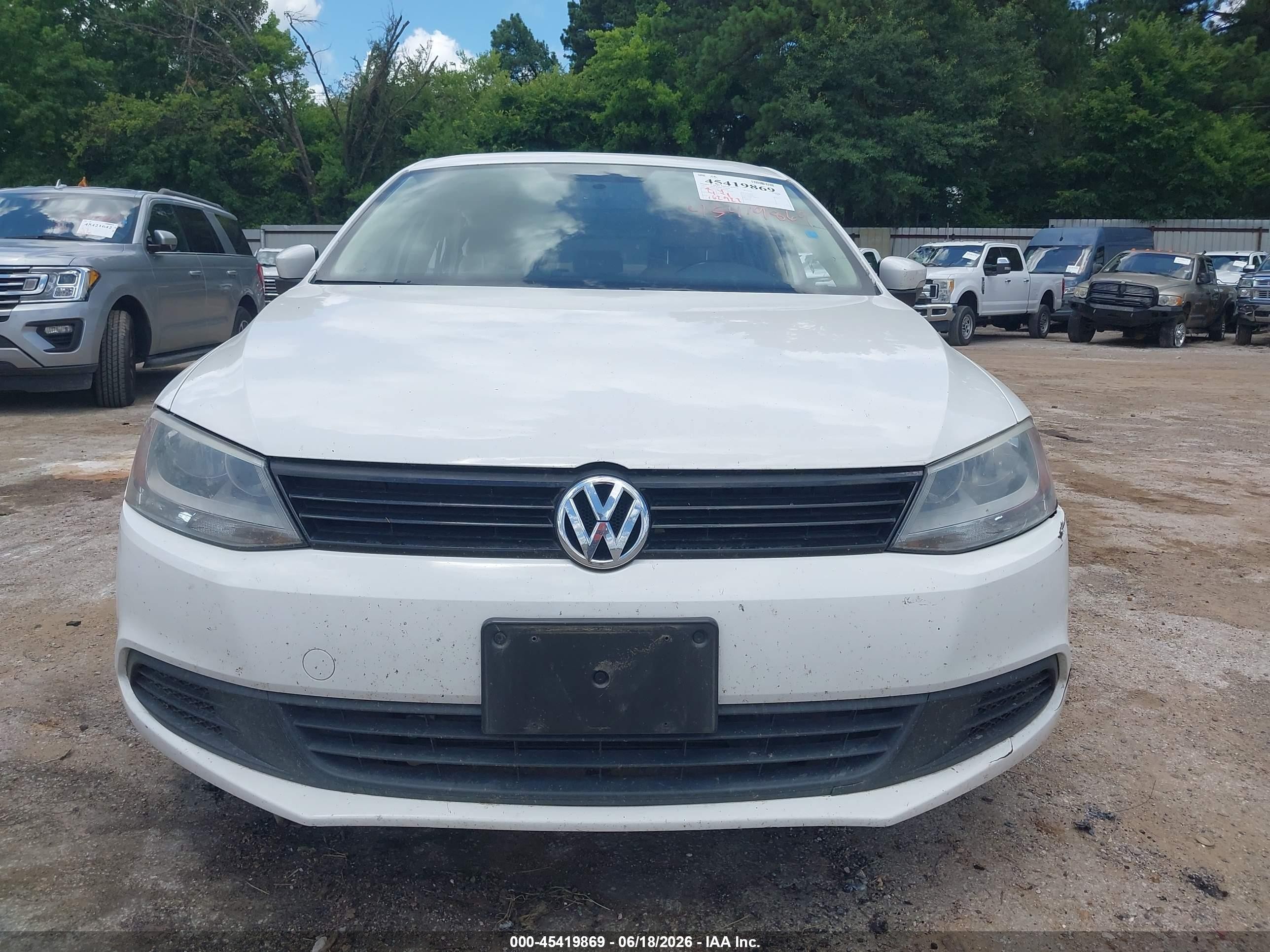 2012 Volkswagen Jetta 2.5l Se White vin: 3VWDX7AJ7CM386766