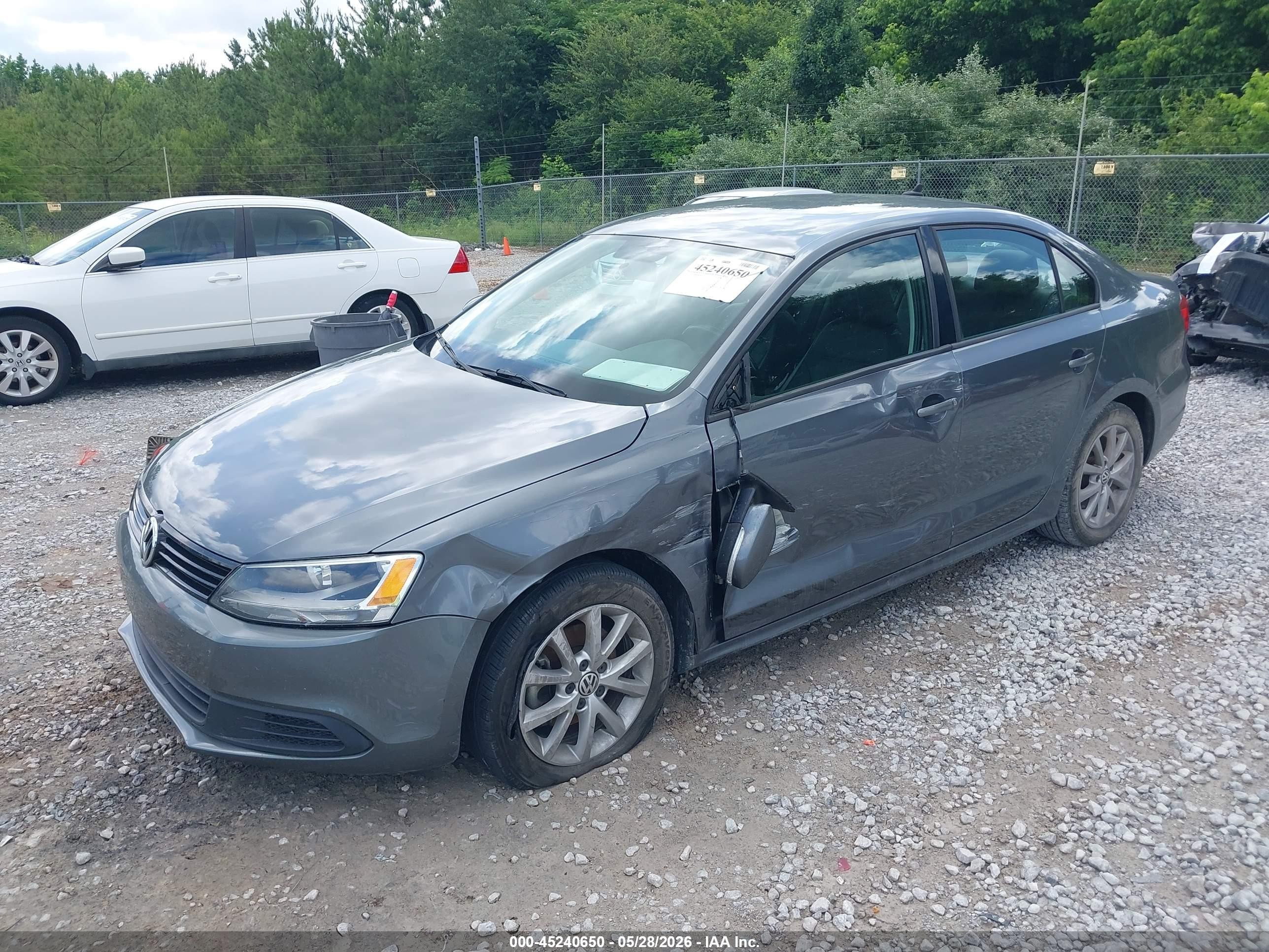 2012 Volkswagen Jetta 2.5l Se Серый vin: 3VWDX7AJ7CM417062