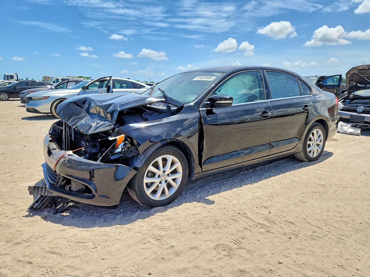2013 Volkswagen Jetta Se Black vin: 3VWDX7AJ7DM260330