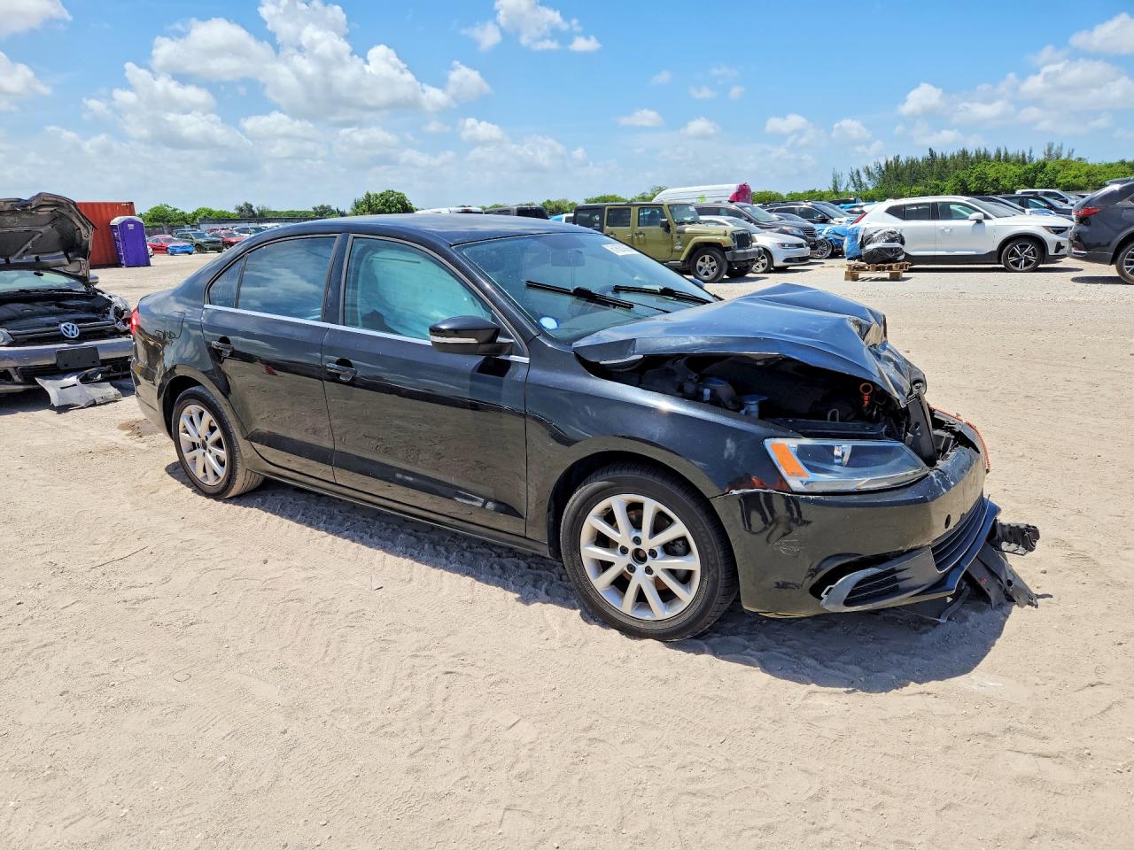 2013 Volkswagen Jetta Se Black vin: 3VWDX7AJ7DM260330